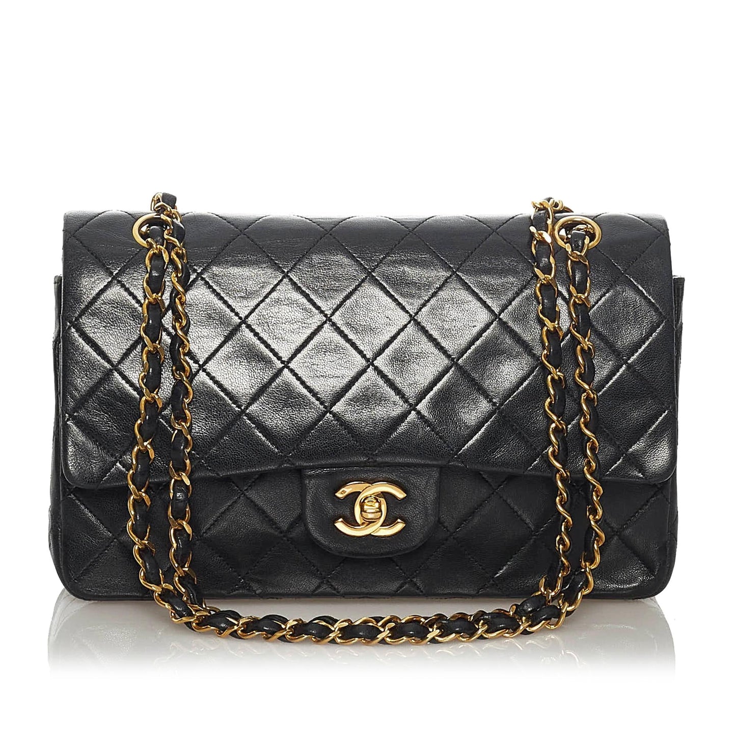 Chanel Classic Lambskin Double Flap SHG Leather Shoulder Bag 8