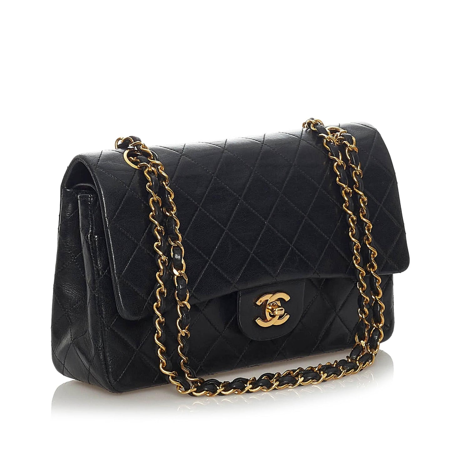 Chanel Classic Lambskin Double Flap SHG Leather Shoulder Bag 8