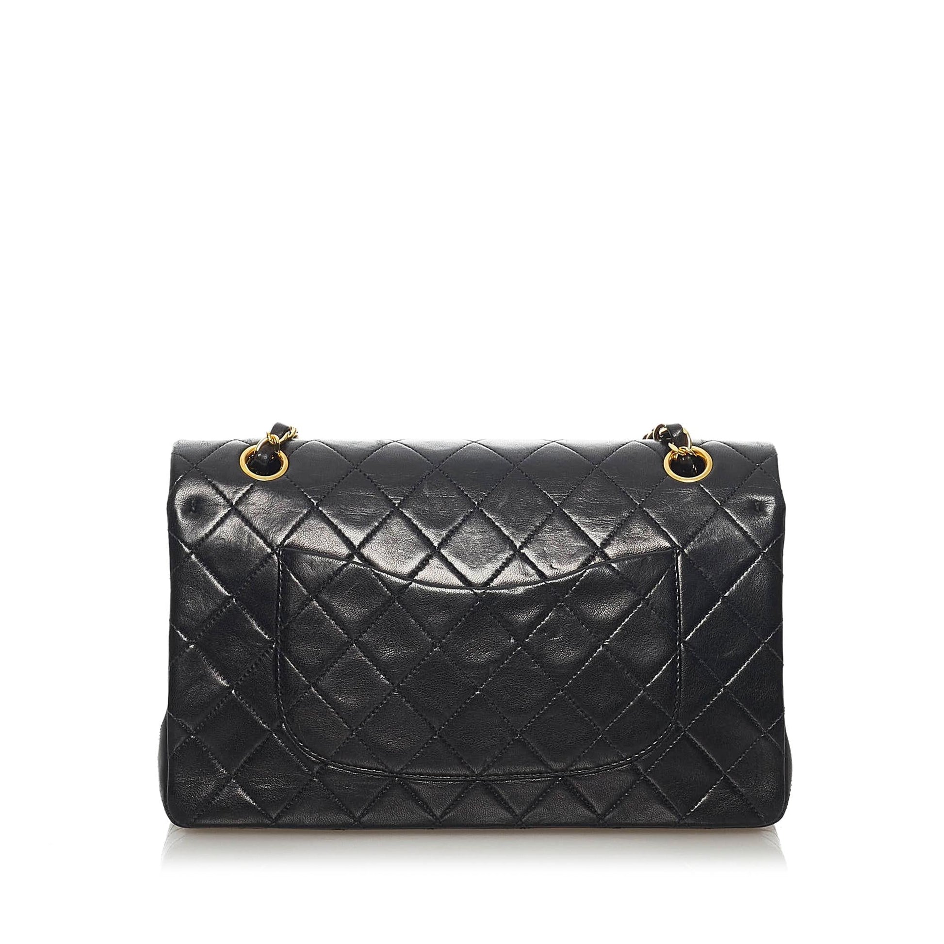 Chanel Classic Lambskin Double Flap SHG Leather Shoulder Bag 9