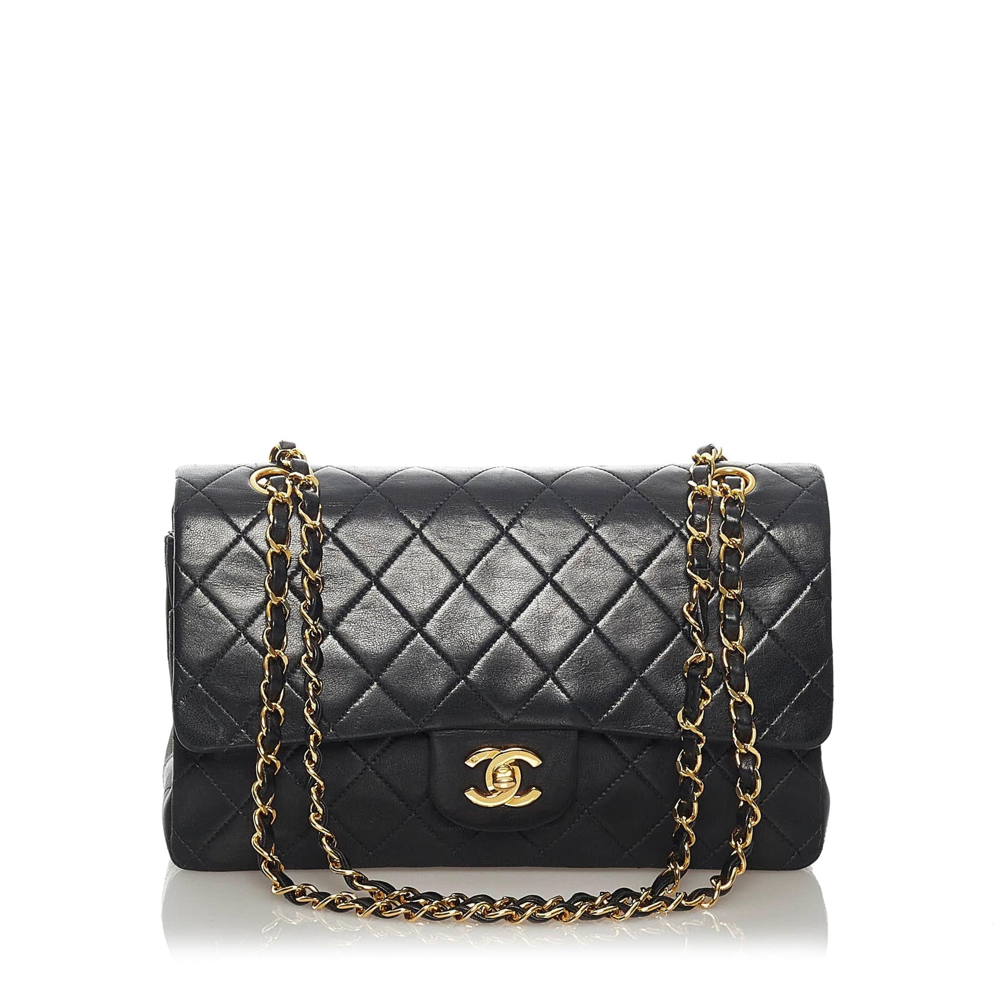 Chanel Classic Lambskin Double Flap SHG Leather Shoulder Bag 9