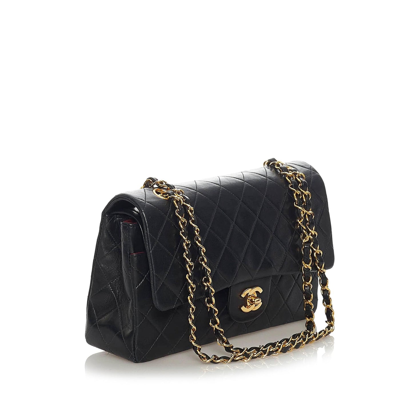 Chanel Classic Lambskin Double Flap SHG Leather Shoulder Bag 9