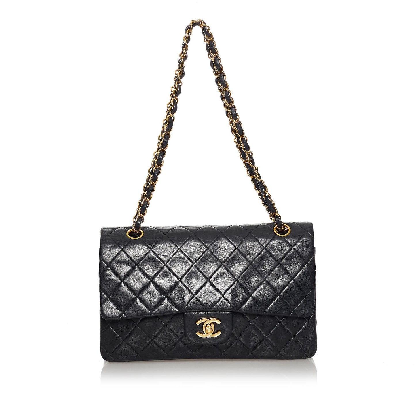 Chanel Classic Lambskin Double Flap SHG Leather Shoulder Bag 10