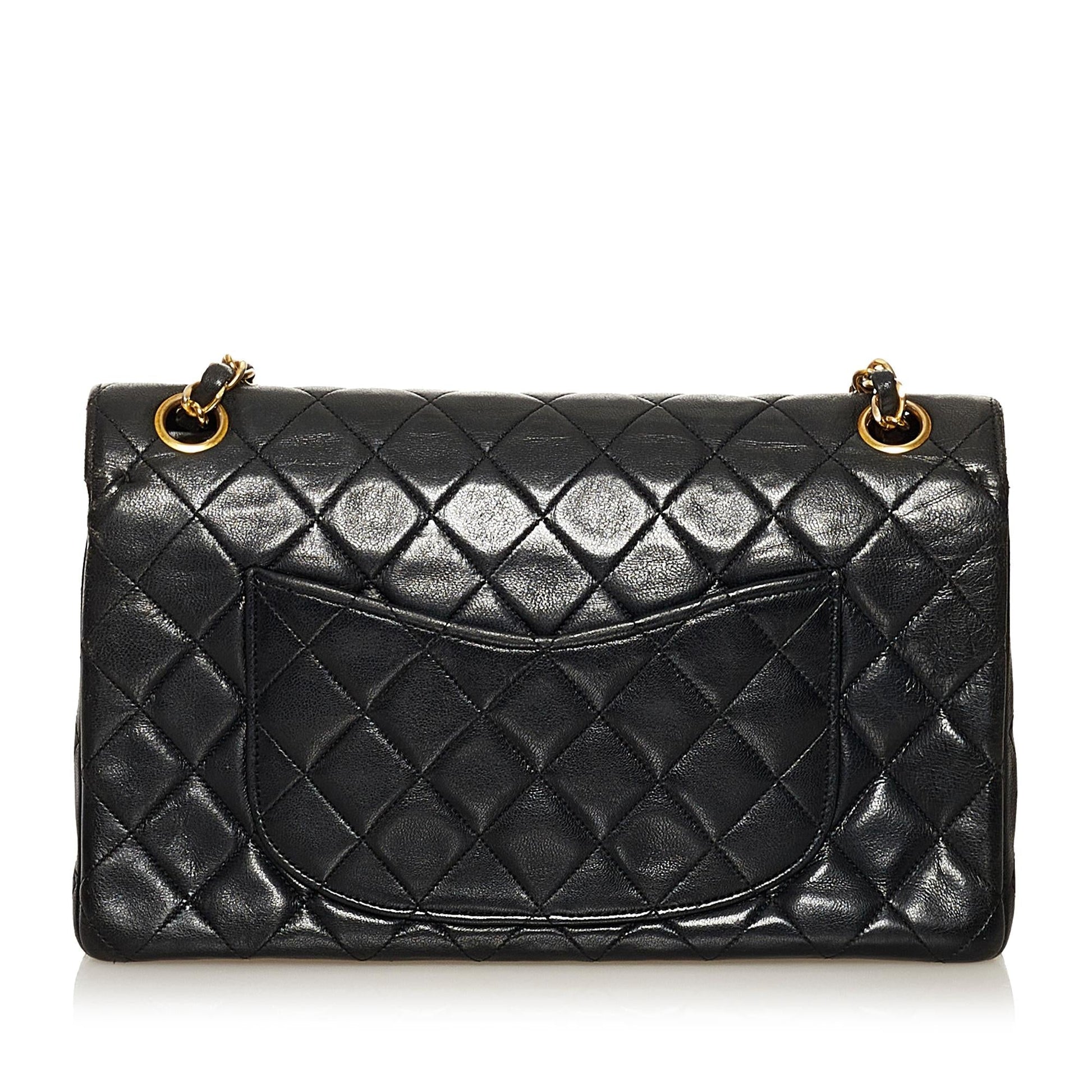 Chanel Classic Lambskin Double Flap SHG Leather Shoulder Bag 13