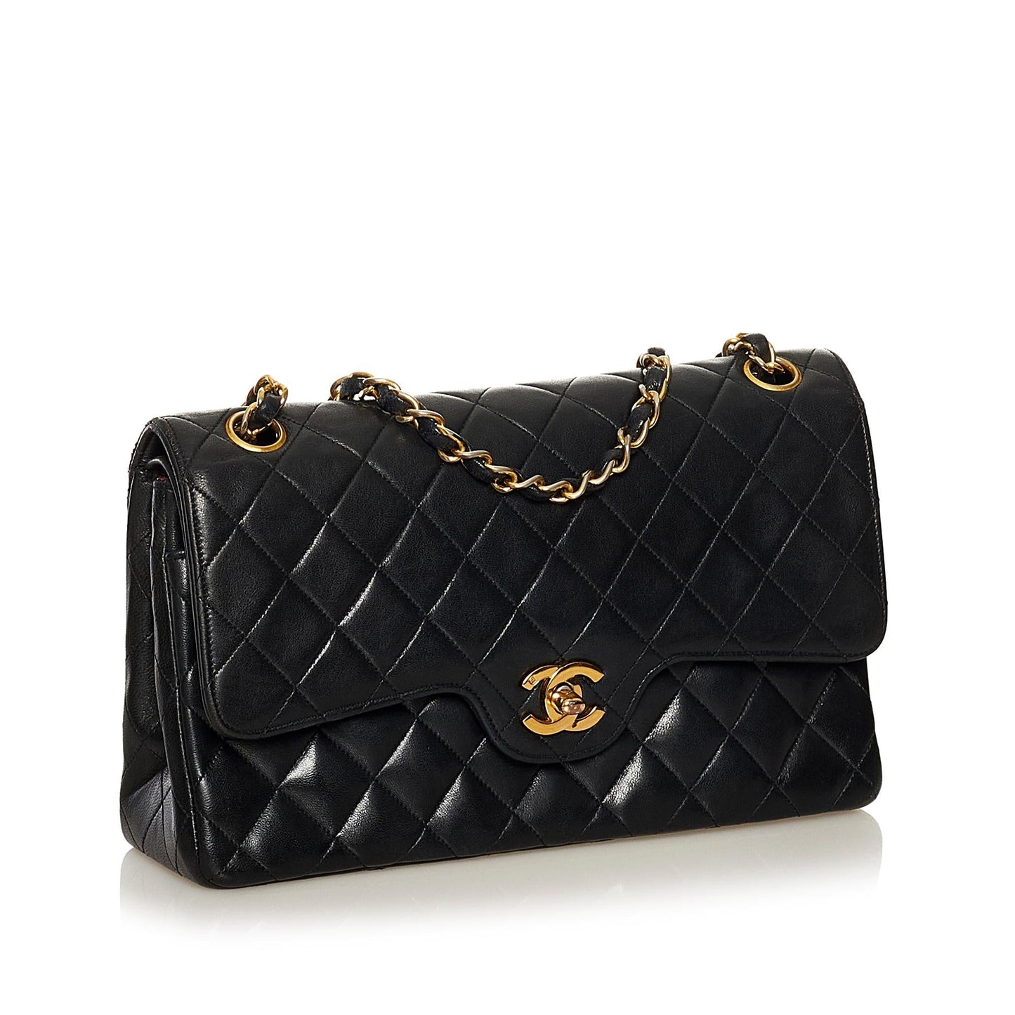 Chanel Classic Lambskin Double Flap SHG Leather Shoulder Bag 13