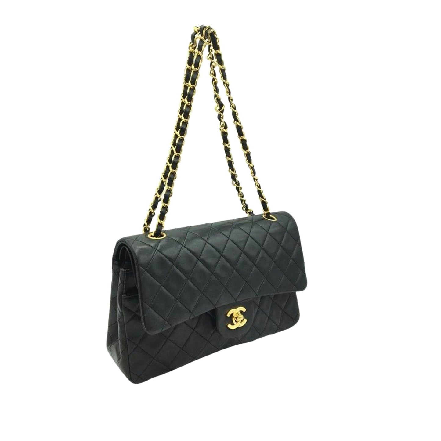Chanel Classic Lambskin Double Flap SHG Shoulder Bag