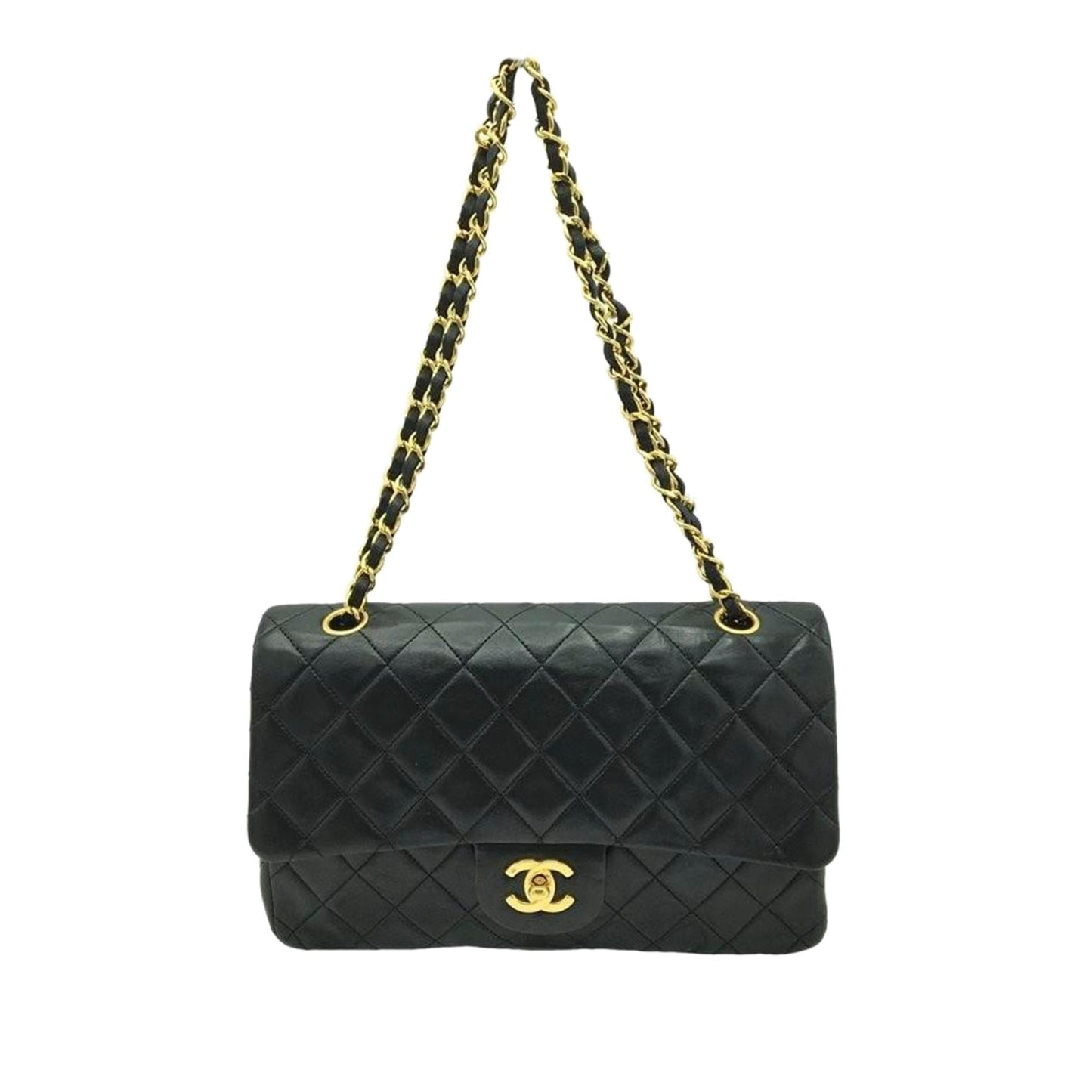 Chanel Classic Lambskin Double Flap SHG Shoulder Bag