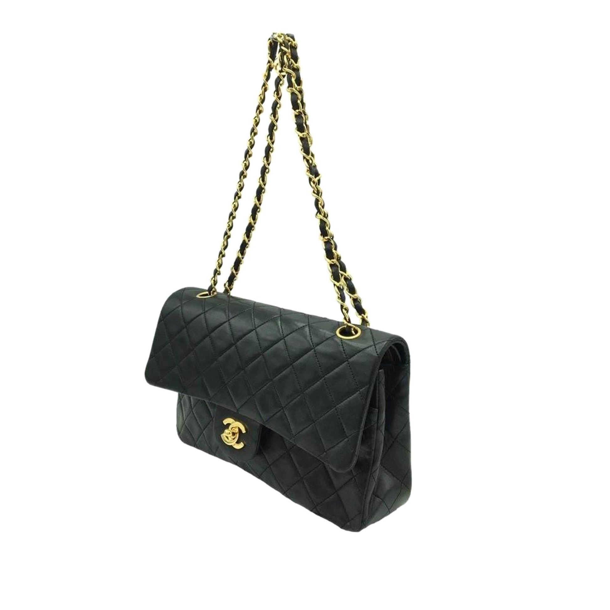 Chanel Classic Lambskin Double Flap SHG Shoulder Bag