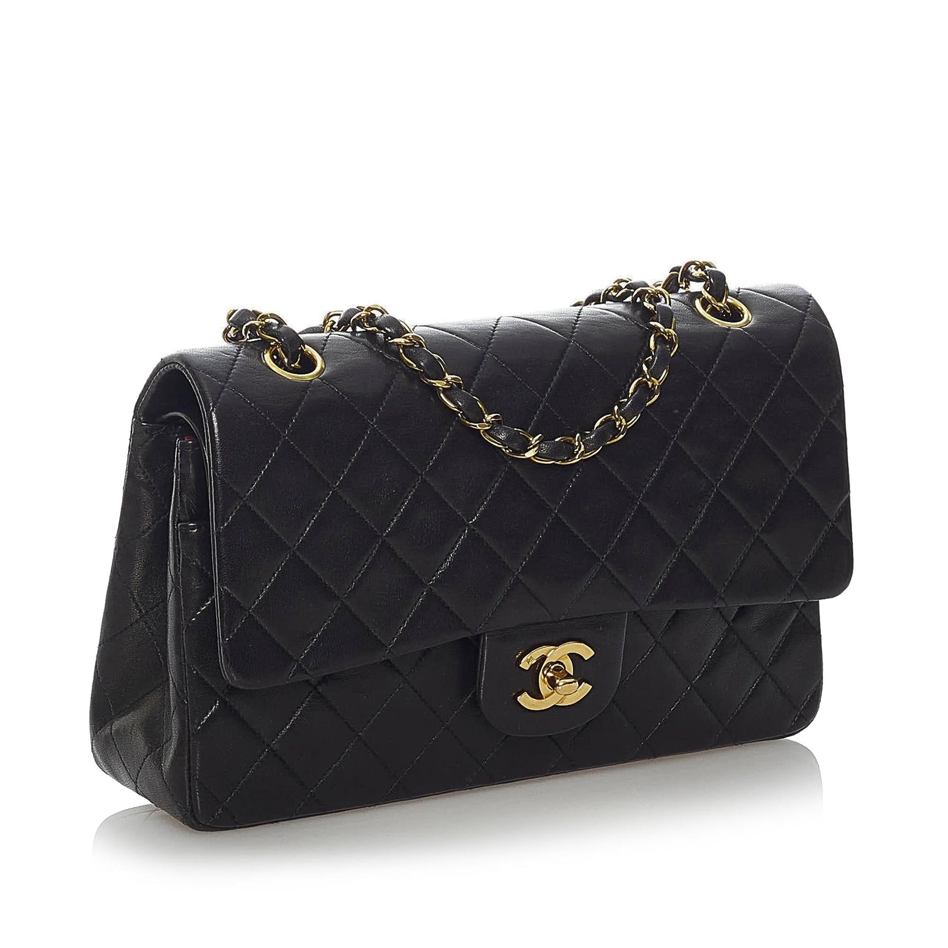 Chanel Classic Lambskin Double Flap SHG Shoulder Bag 4