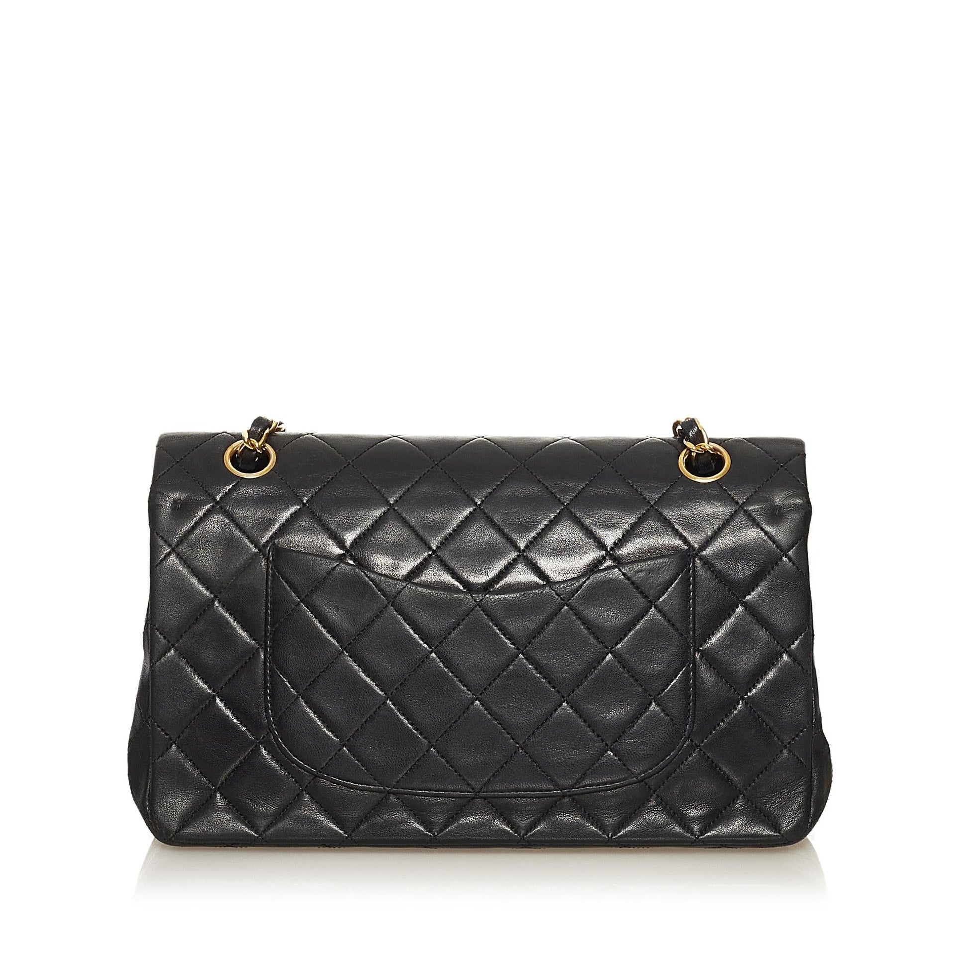 Chanel Classic Lambskin Double Flap SHG Shoulder Bag 5