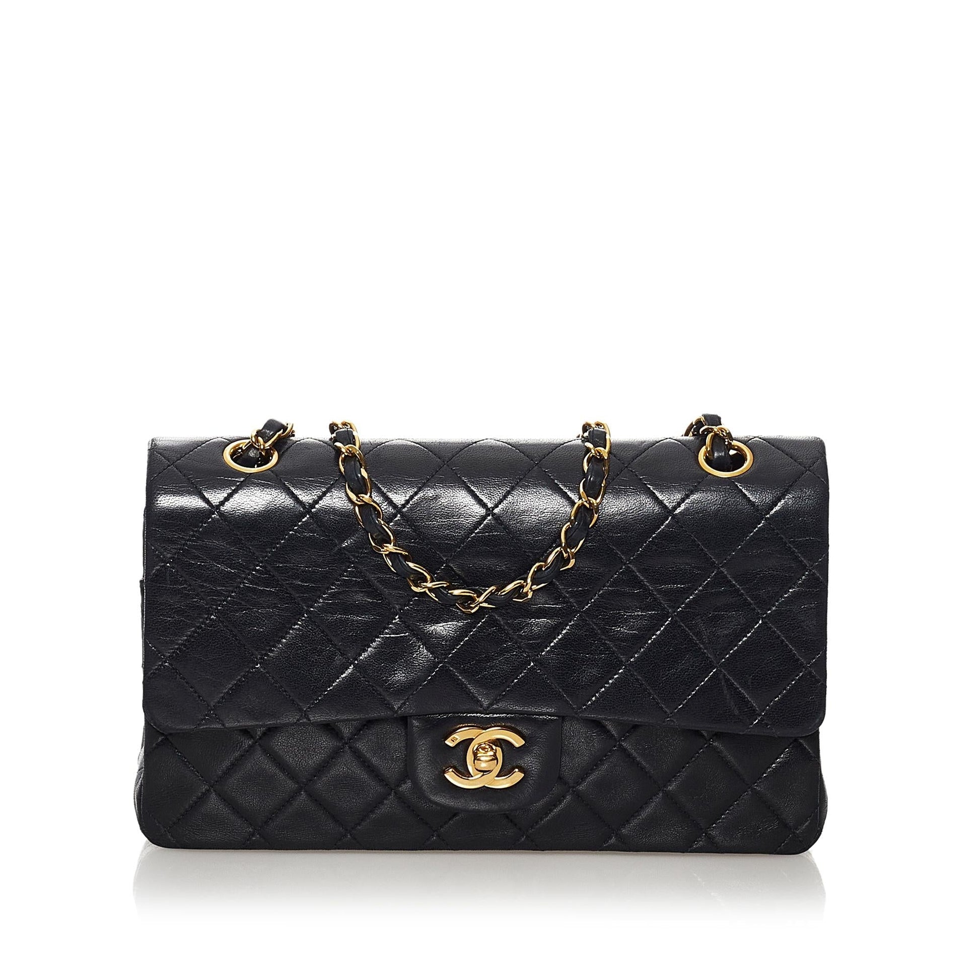 Chanel Classic Lambskin Double Flap SHG Shoulder Bag 6