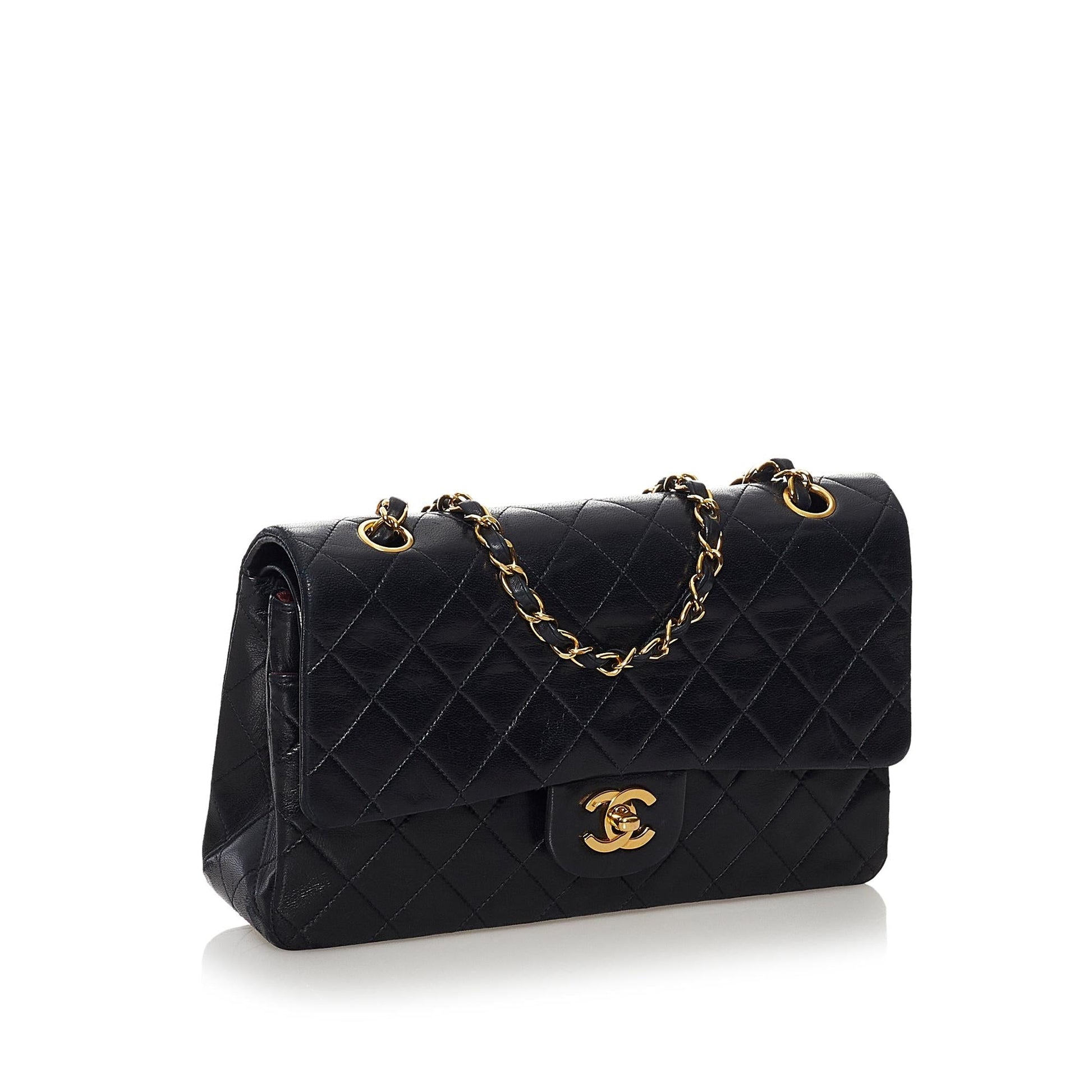 Chanel Classic Lambskin Double Flap SHG Shoulder Bag 6
