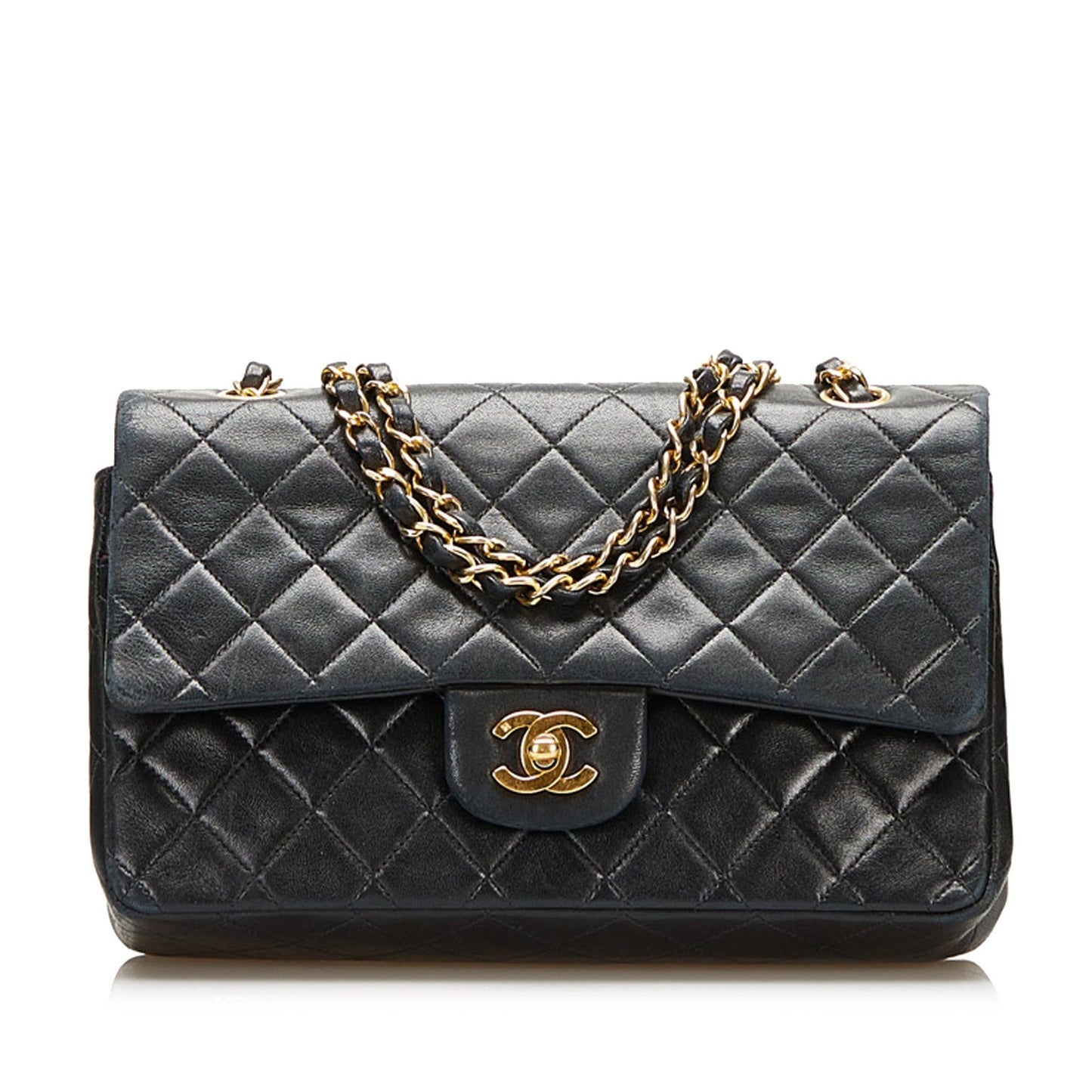 Chanel Classic Lambskin Double Flap SHG Shoulder Bag 7