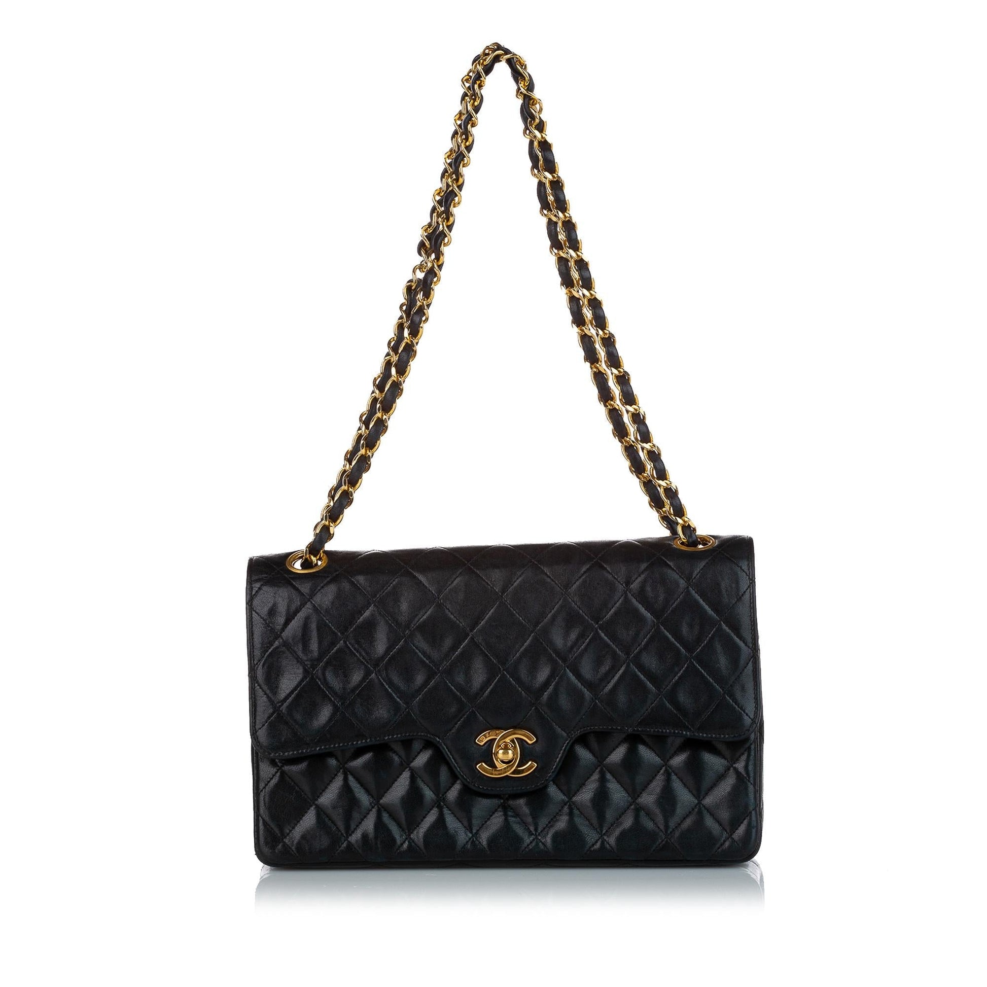 Chanel Classic Lambskin Double Flap SHG Leather Shoulder Bag 3