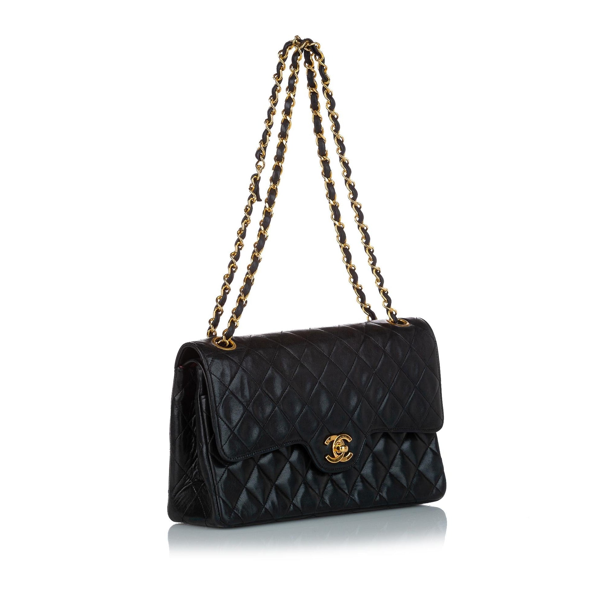 Chanel Classic Lambskin Double Flap SHG Leather Shoulder Bag 3