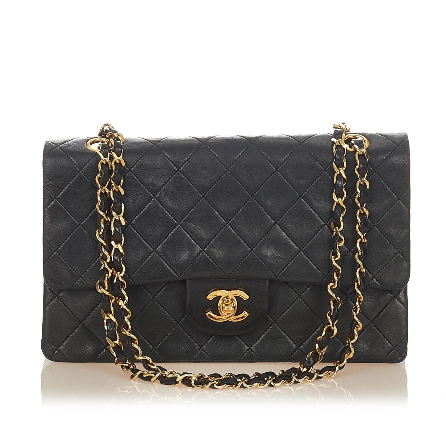 Chanel Classic Lambskin Double Flap SHG Leather Shoulder Bag 4