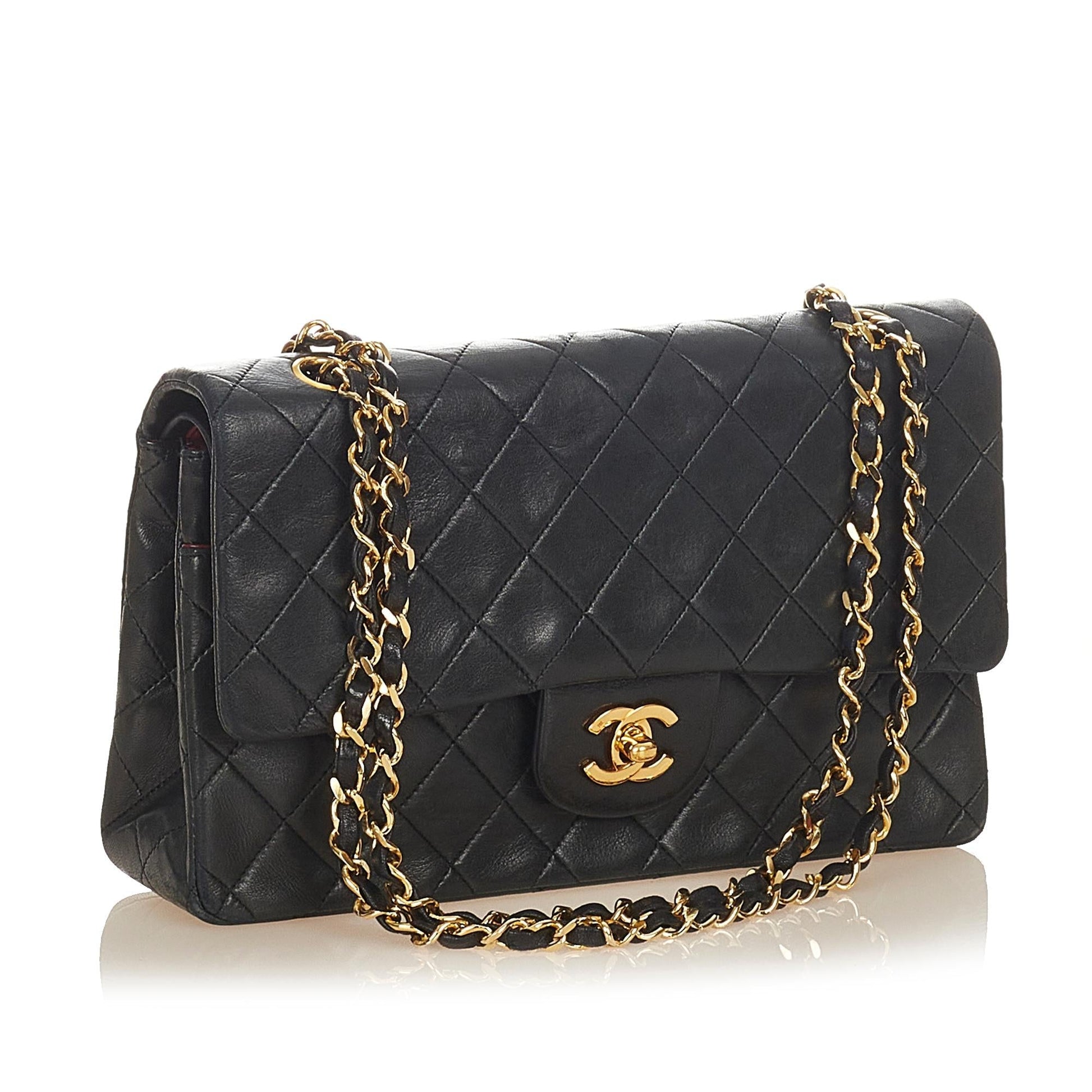 Chanel Classic Lambskin Double Flap SHG Leather Shoulder Bag 4