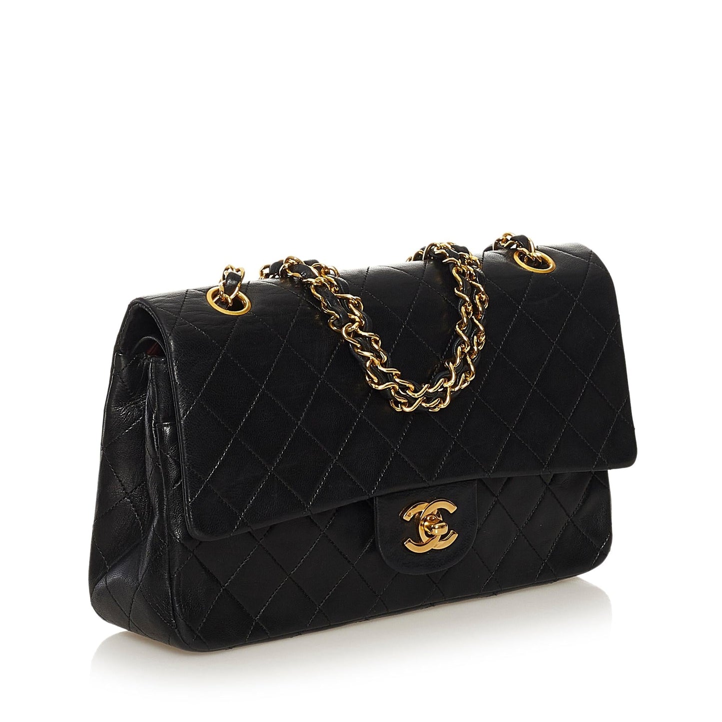 Chanel Classic Lambskin Double Flap SHG Leather Shoulder Bag 14