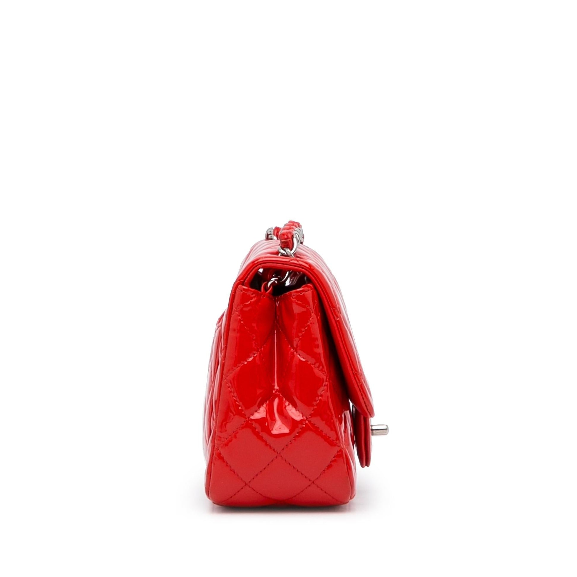Chanel Classic Square Patent Single Flap SHG-tPyR6G Leather Mini Bag