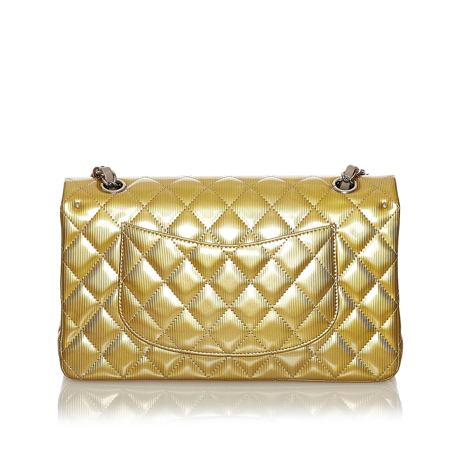 Chanel Classic Patent Double Flap SHG Leather Shoulder Bag