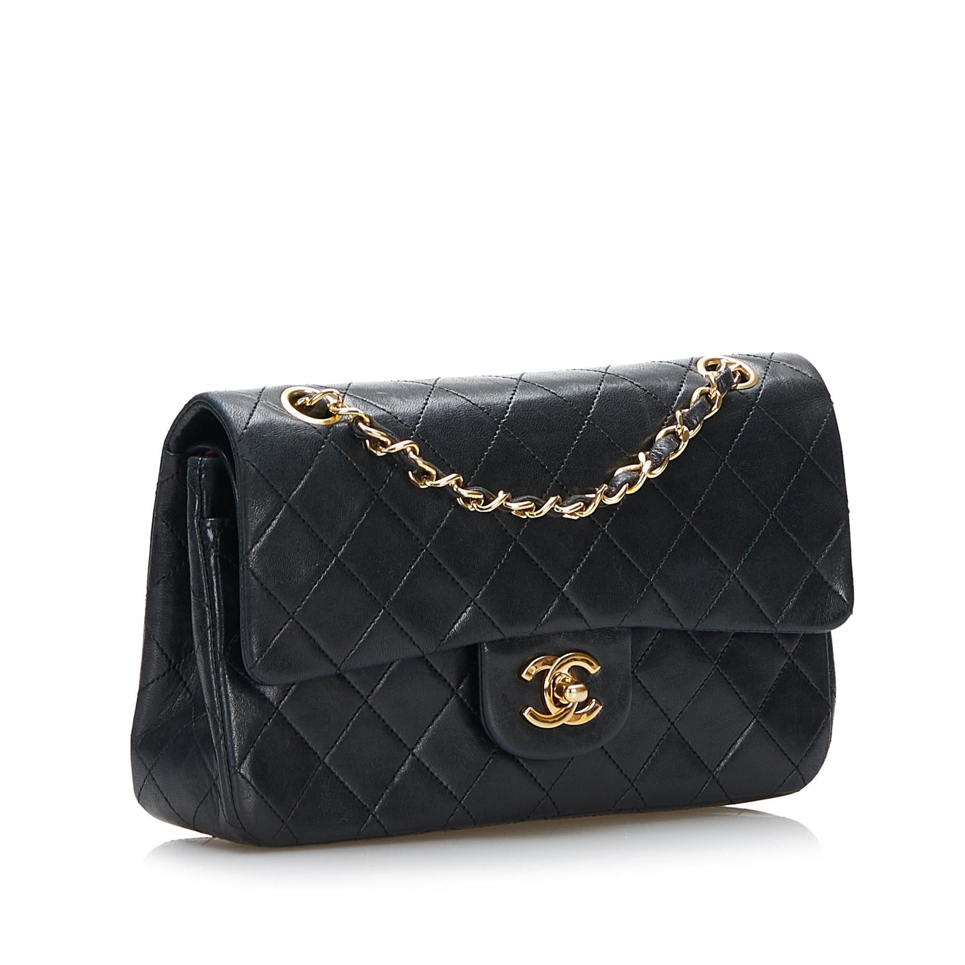 Chanel Classic Lambskin Double Flap SHG-oElNPm Small Handbag