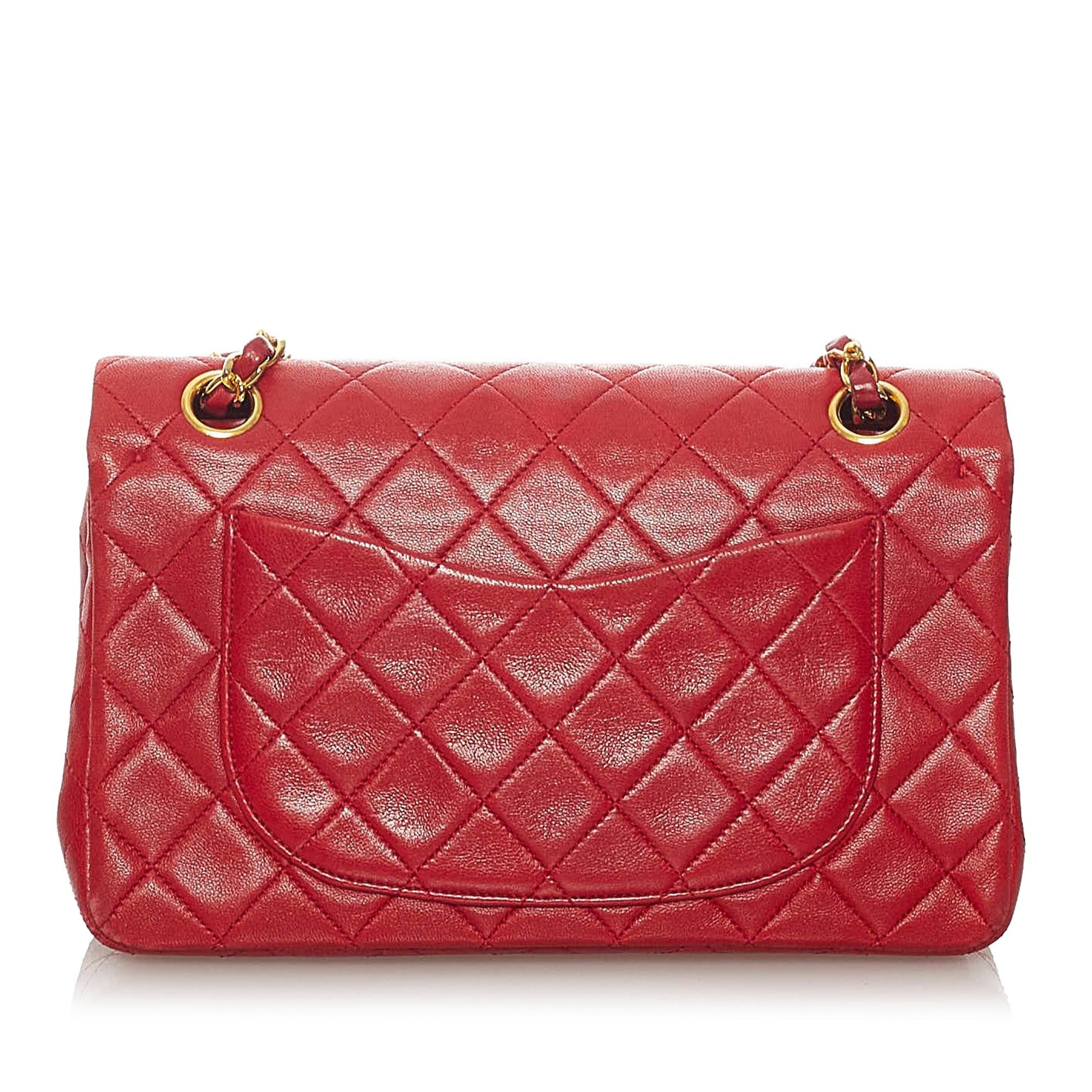 Chanel Classic Lambskin Single Flap SHG Small Leather Shoulder Bag