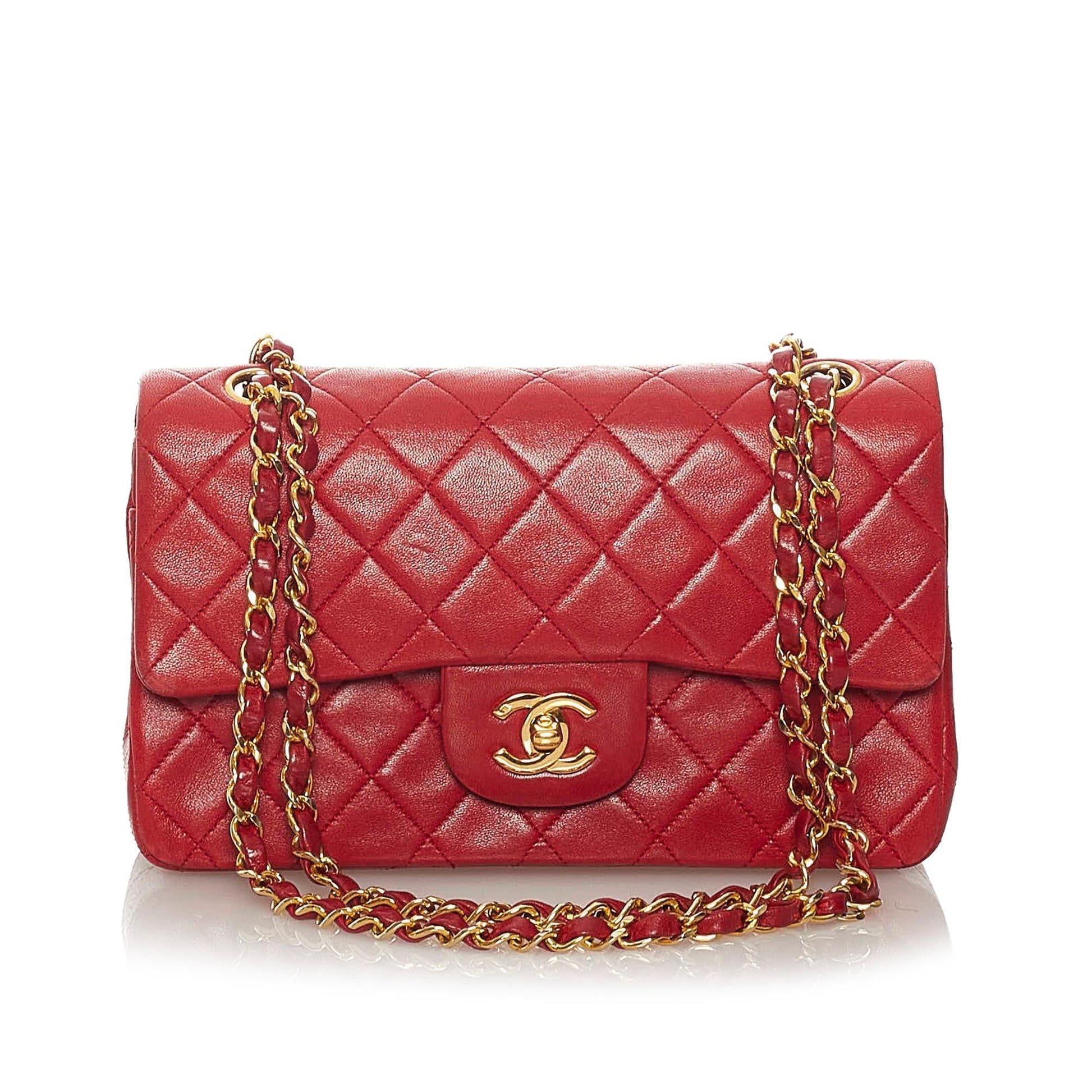 Chanel Classic Lambskin Single Flap SHG Small Leather Shoulder Bag