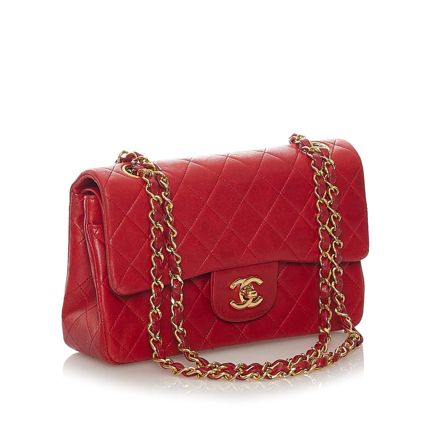 Chanel Classic Lambskin Single Flap SHG Small Leather Shoulder Bag