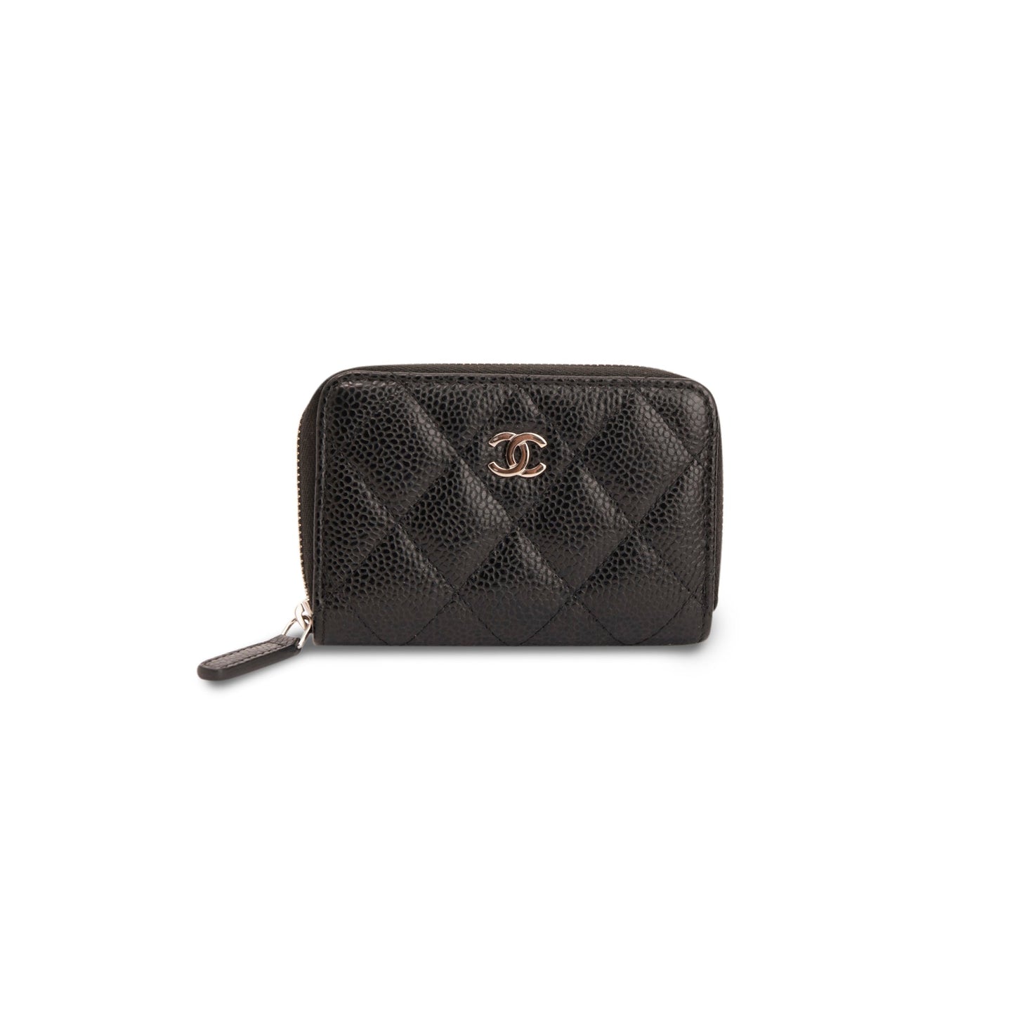 Chanel Classic Zipped Coin Purse Wallet Case Box Receipt