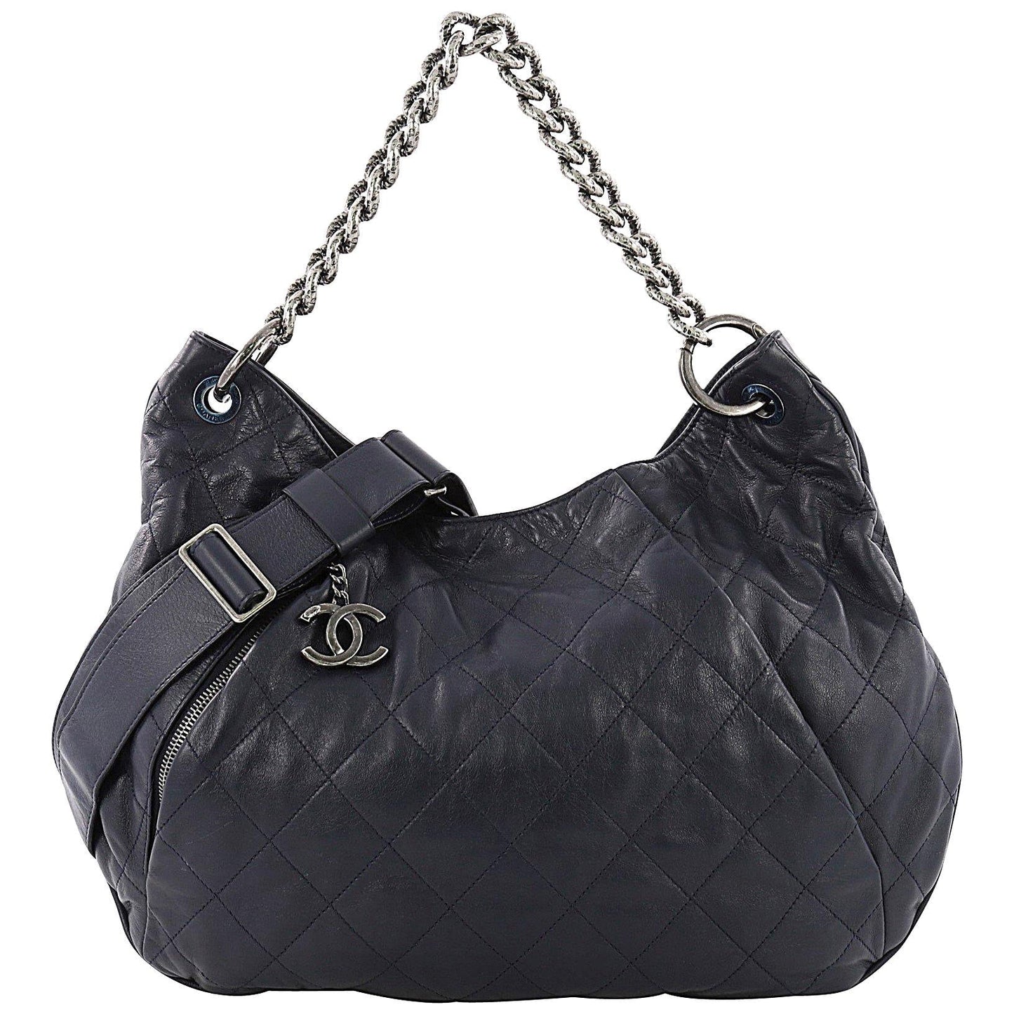 Chanel COCO PLEATS QUILTED CALFSKIN HOBO Shoulder Bag