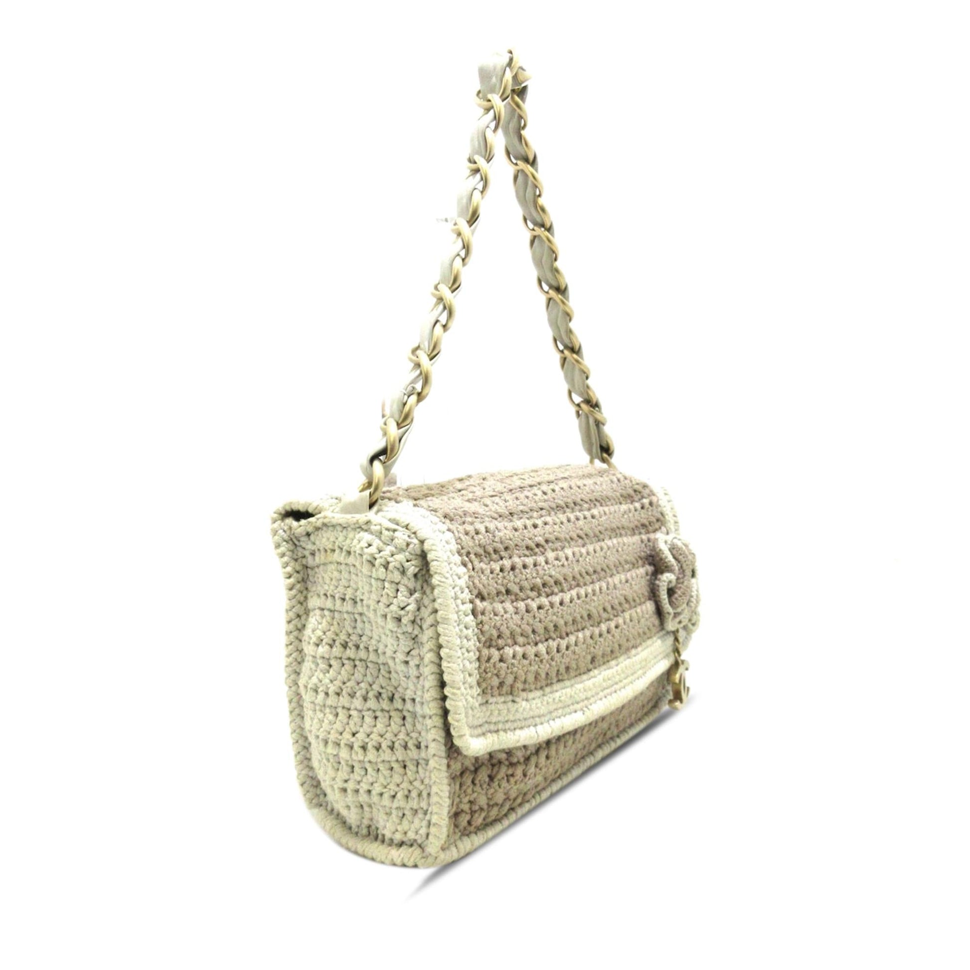 Chanel Crochet Camellia Flap SHG-zv45xL Handbag