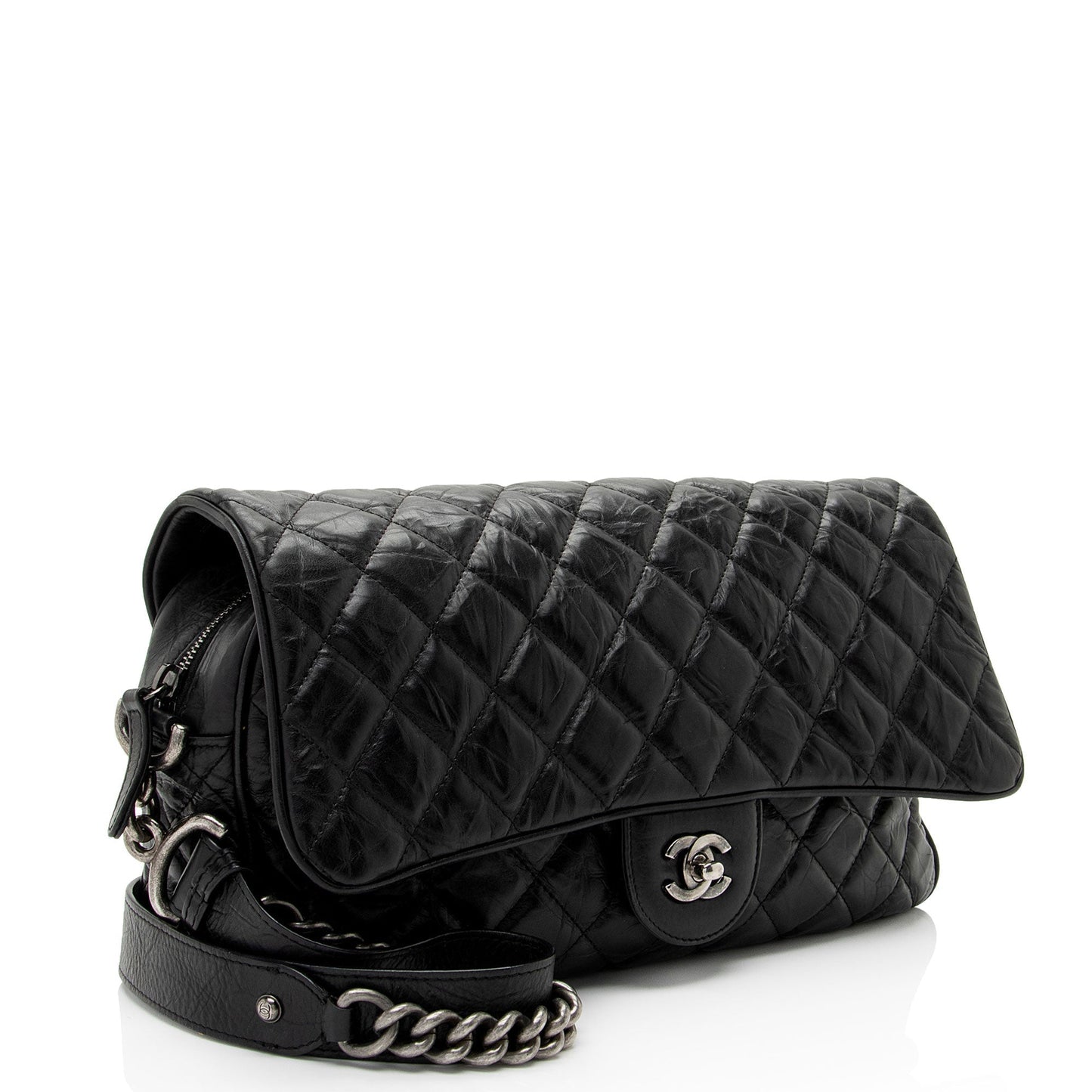 Chanel Crumpled Calfskin Casual Rock Flap SHF-UREPyS Shoulder Bag