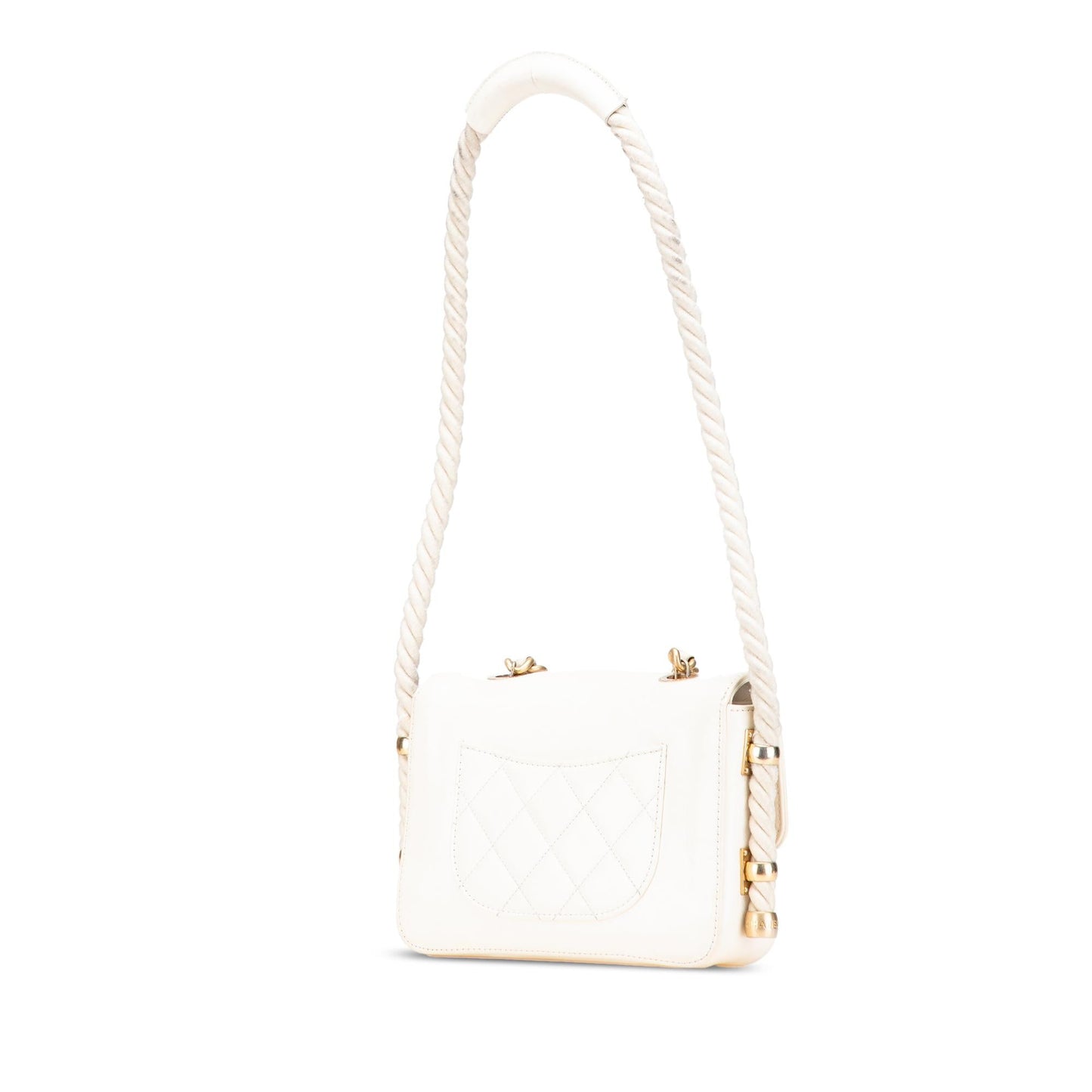 Chanel Crumpled Calfskin En Vogue Rope Flap Handbag