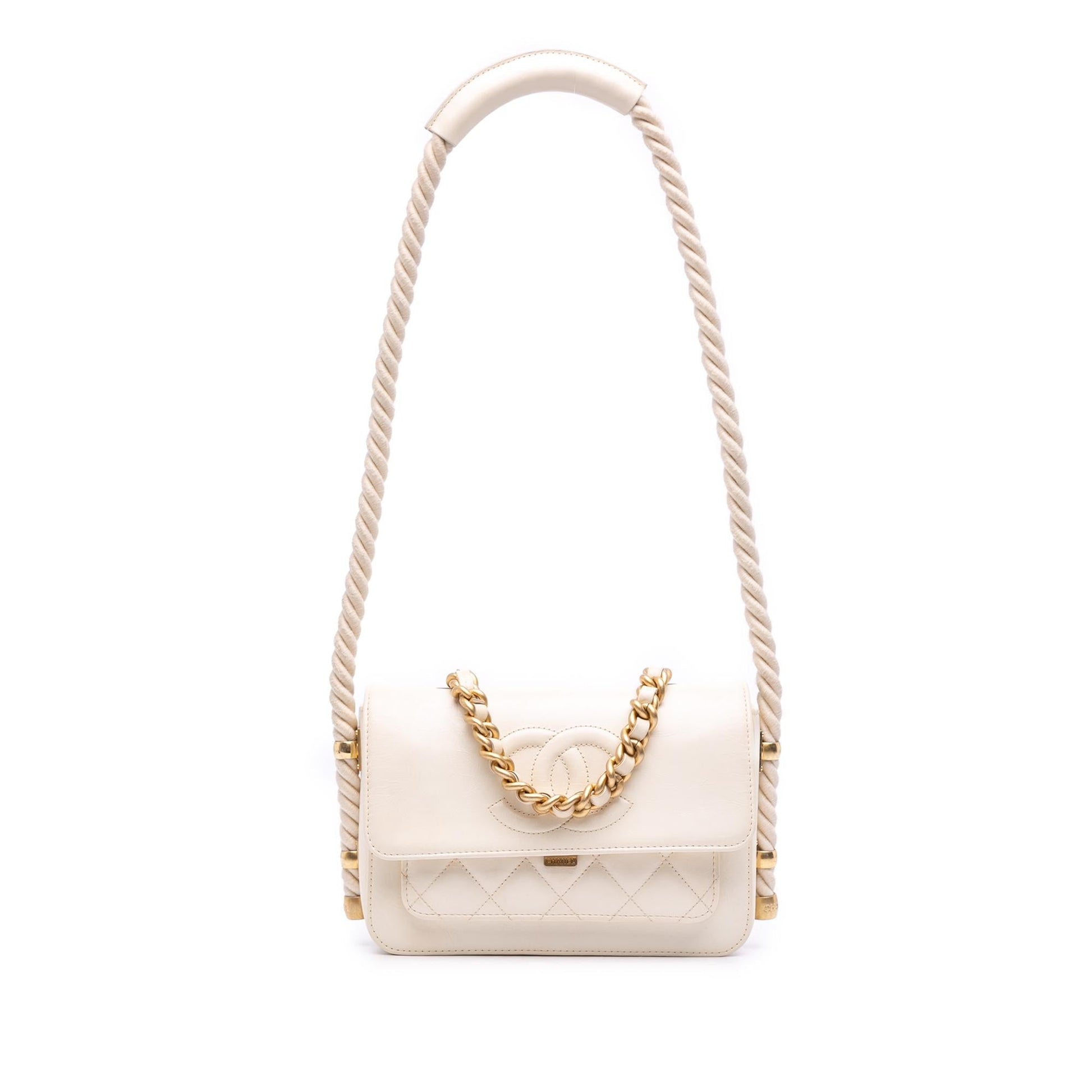 Chanel Crumpled Calfskin En Vogue Rope Flap Handbag Flap 1
