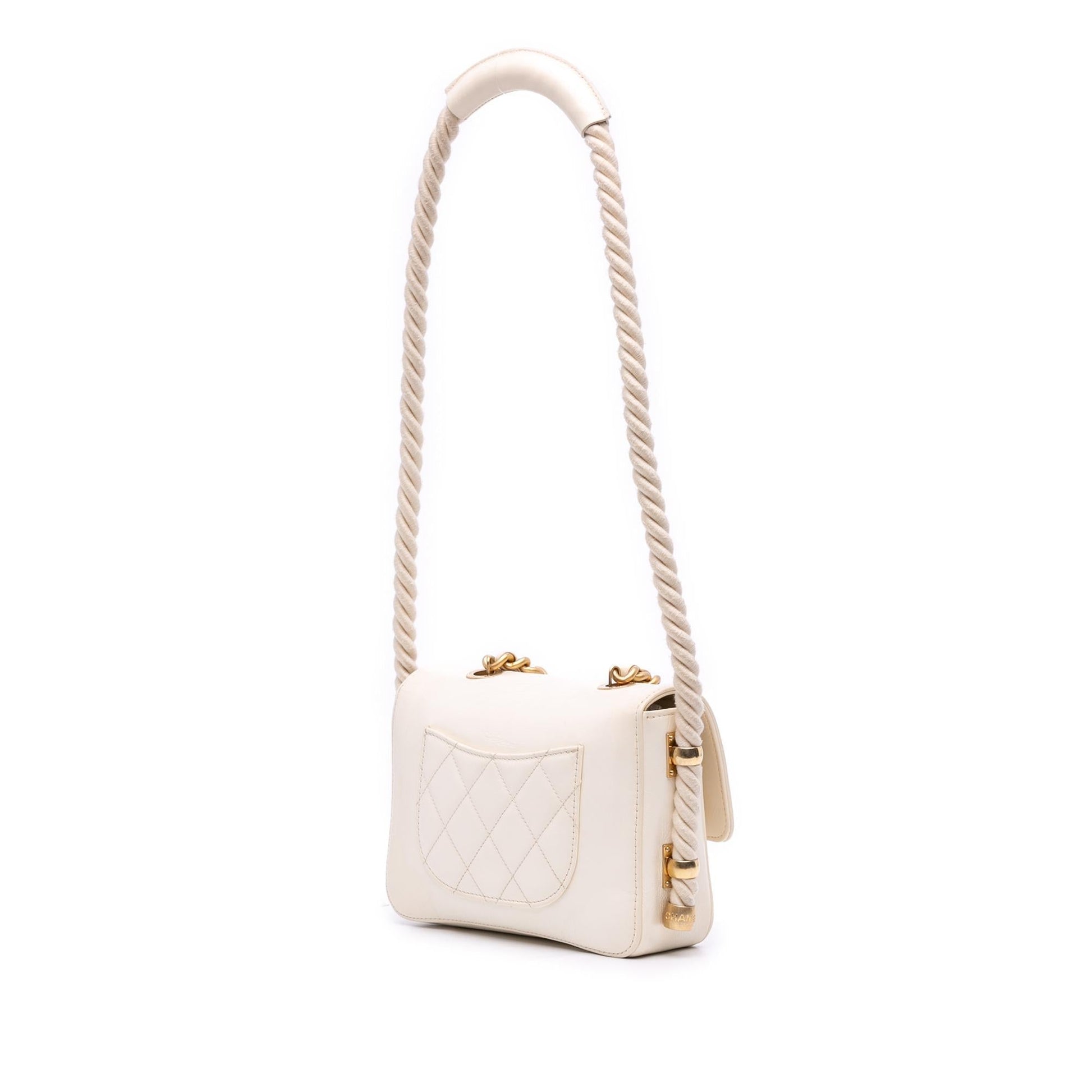 Chanel Crumpled Calfskin En Vogue Rope Flap Handbag Flap 1