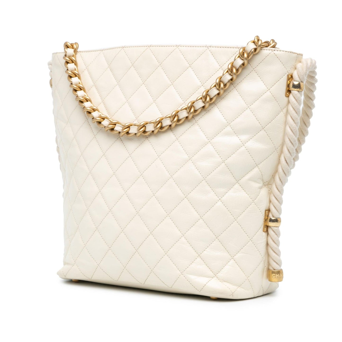 Chanel Crumpled Calfskin En Vogue Rope Satchel Bag