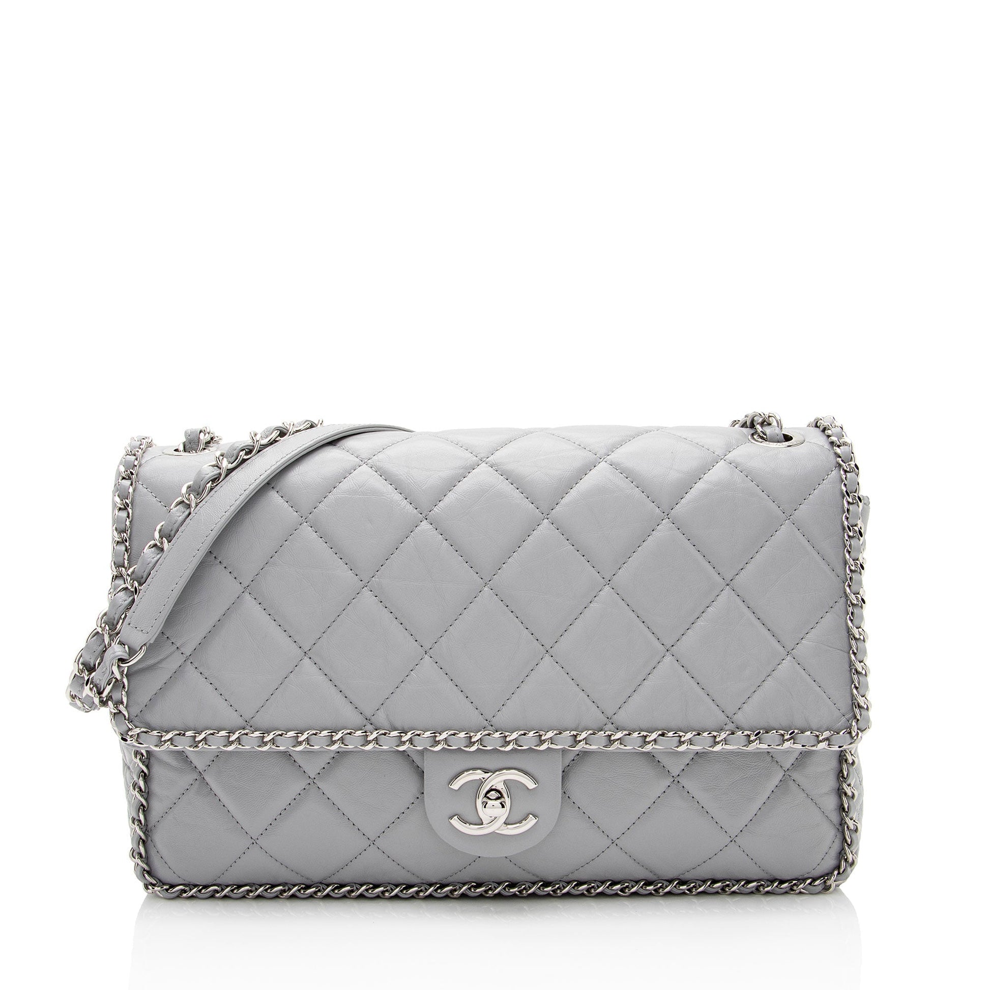 Chanel Crumpled Calfskin Running Around Flap SHF-W3UmSX Shoulder Bag