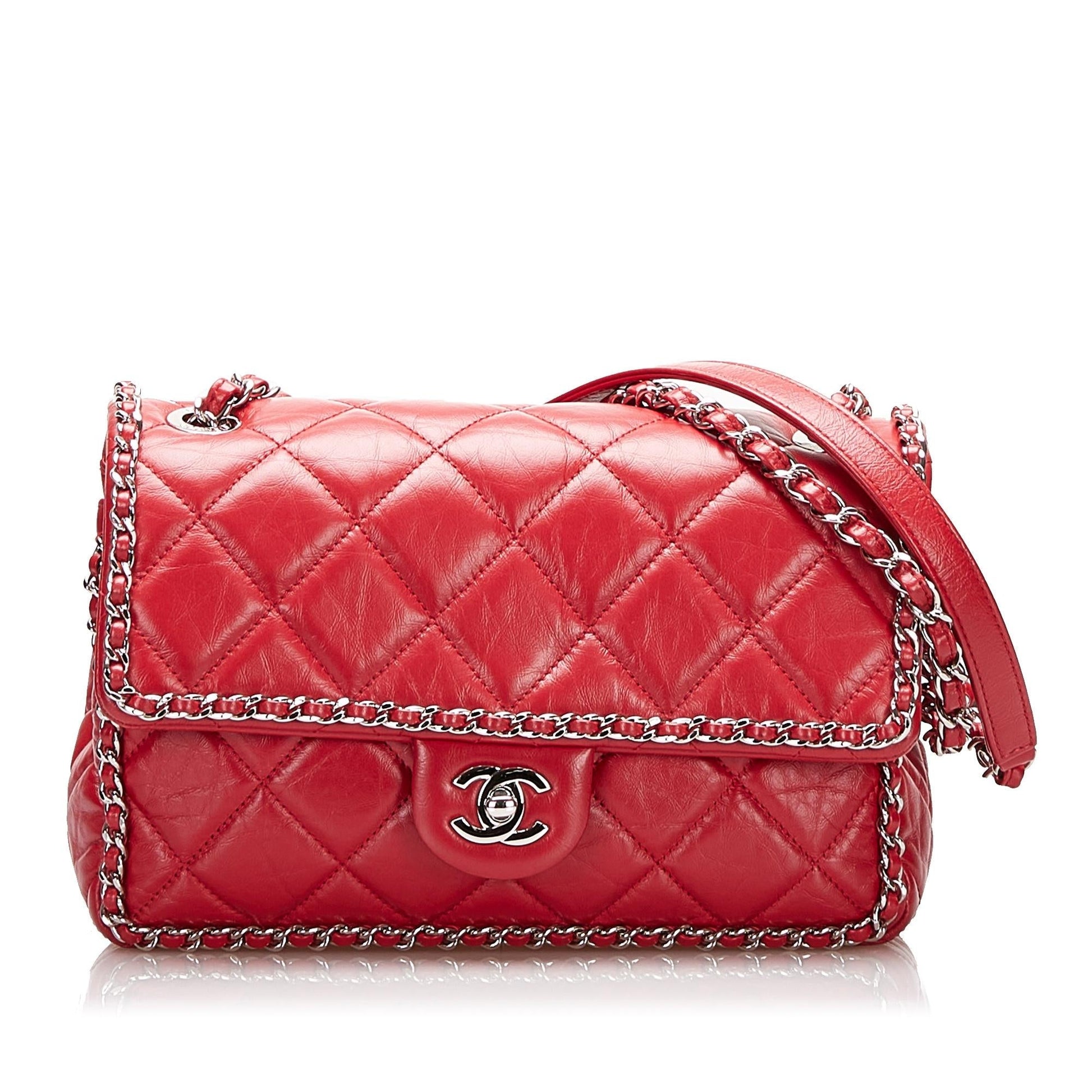 Chanel Crumpled All Over Flap Handbag