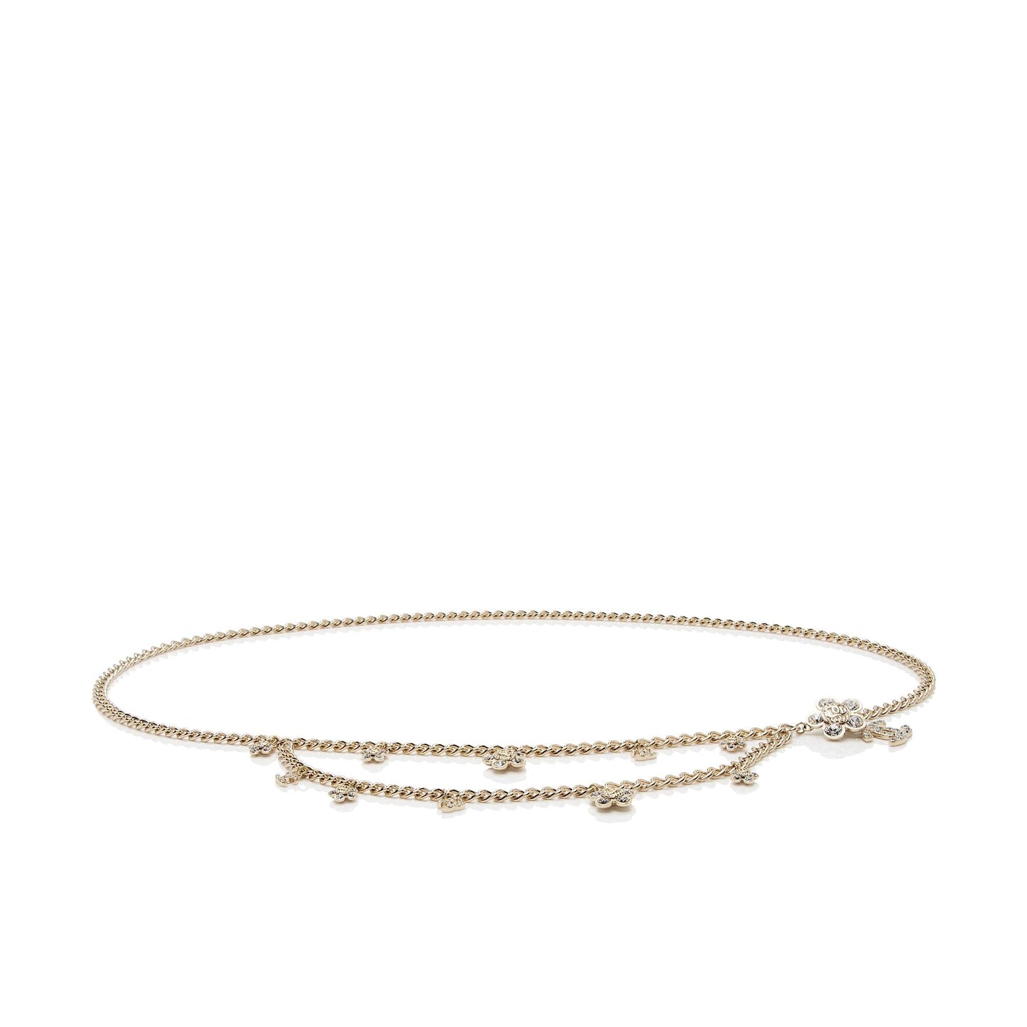 Chanel Crystal CC Flower Belt