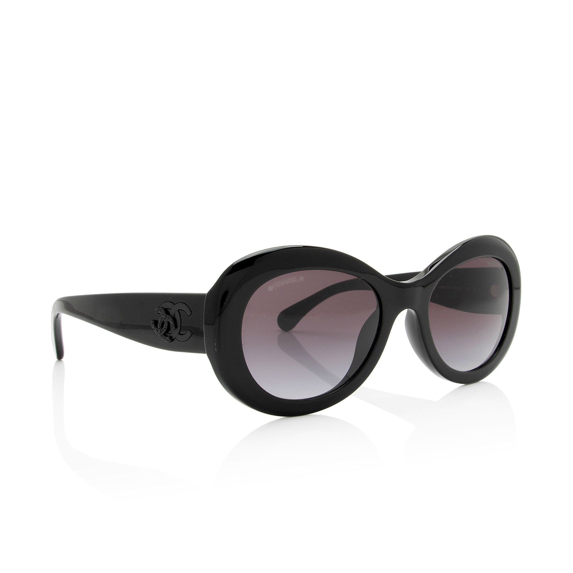 Chanel Crystal Cc Oval Sunglasses (Shf-Oosxqg) Bag