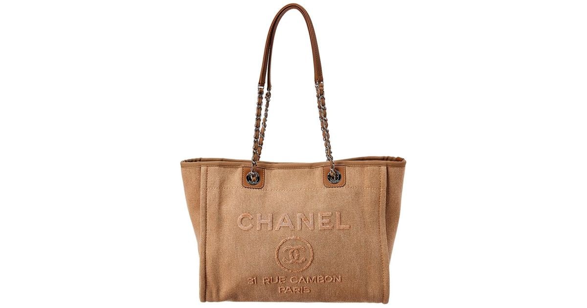 Chanel CC Canvas Tote Bag