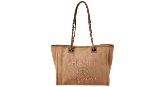 Chanel CC Canvas Tote Bag