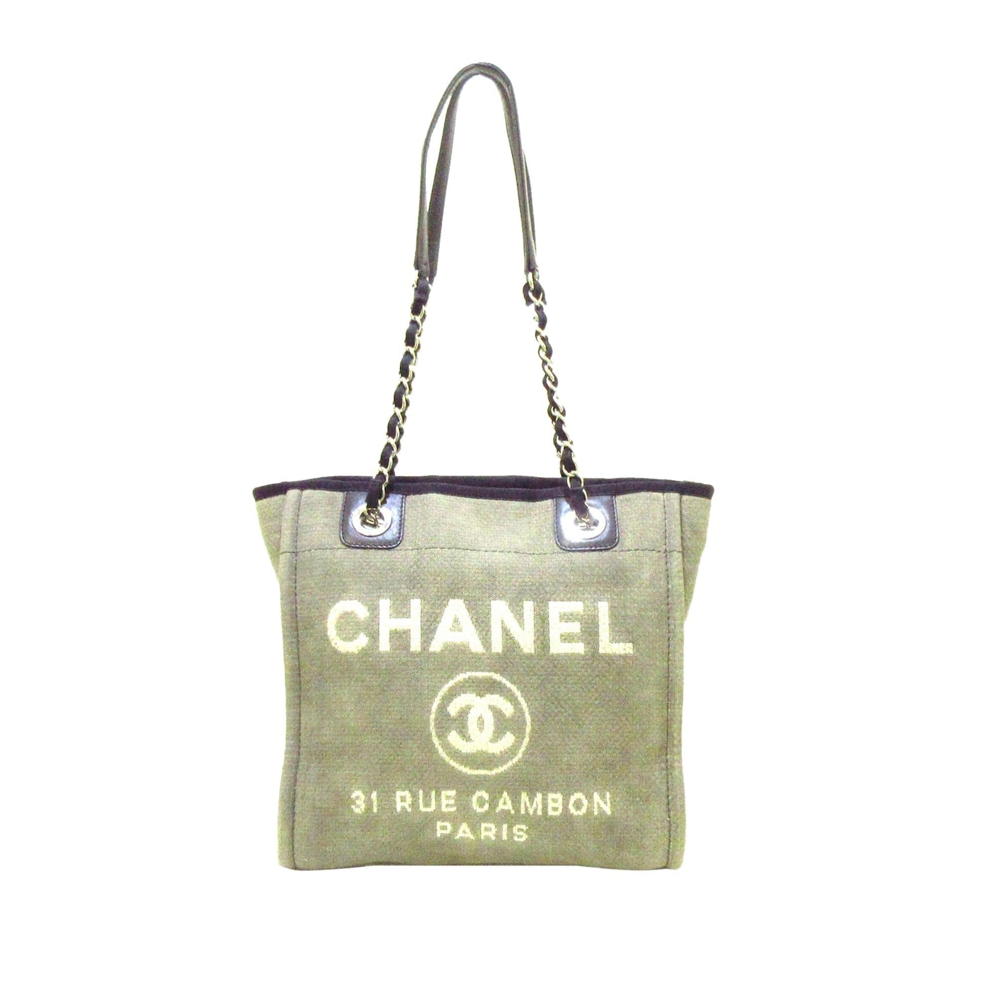 Chanel Deauville SHG Canvas Tote Bag