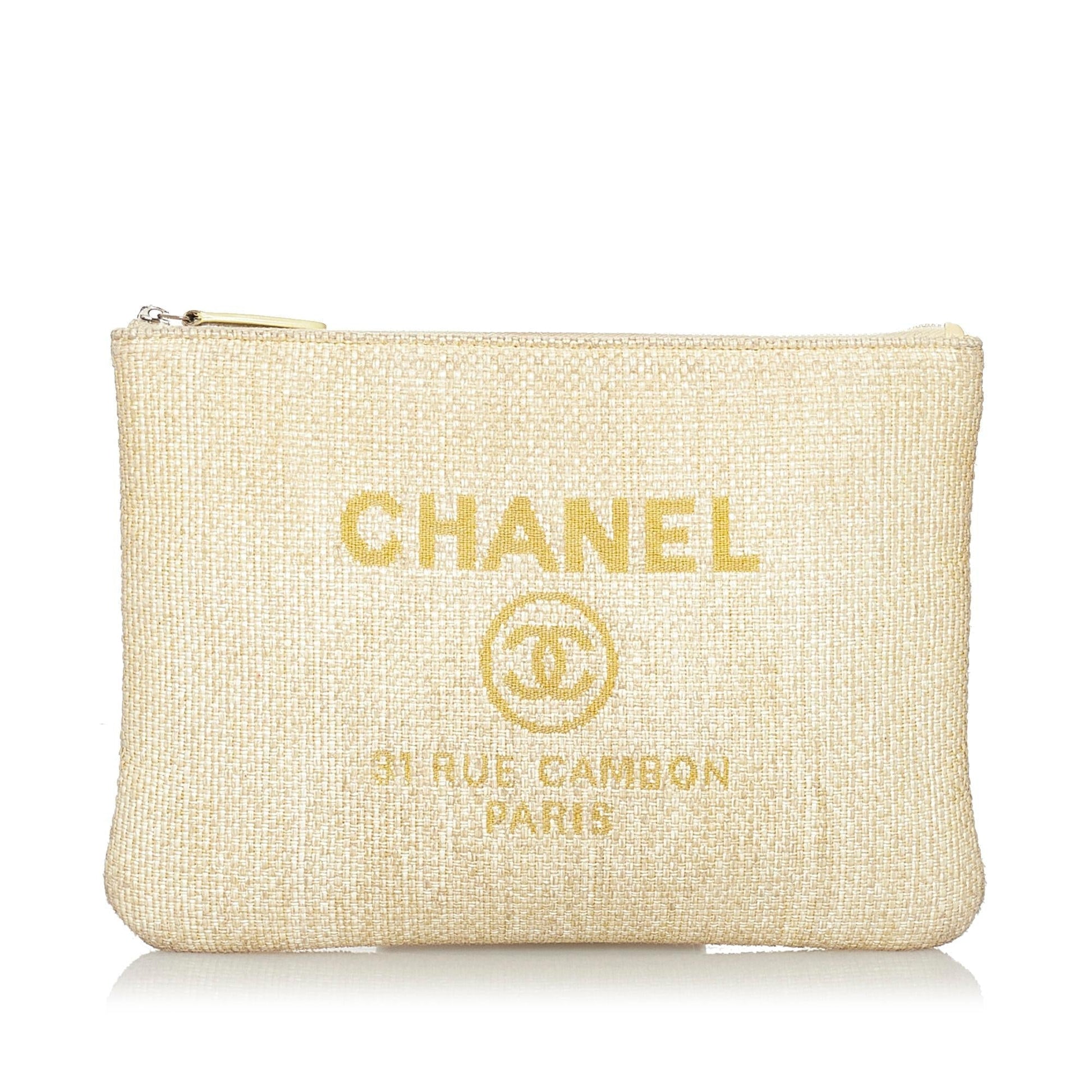 Chanel Deauville O- Raffia SHG Clutch Bag