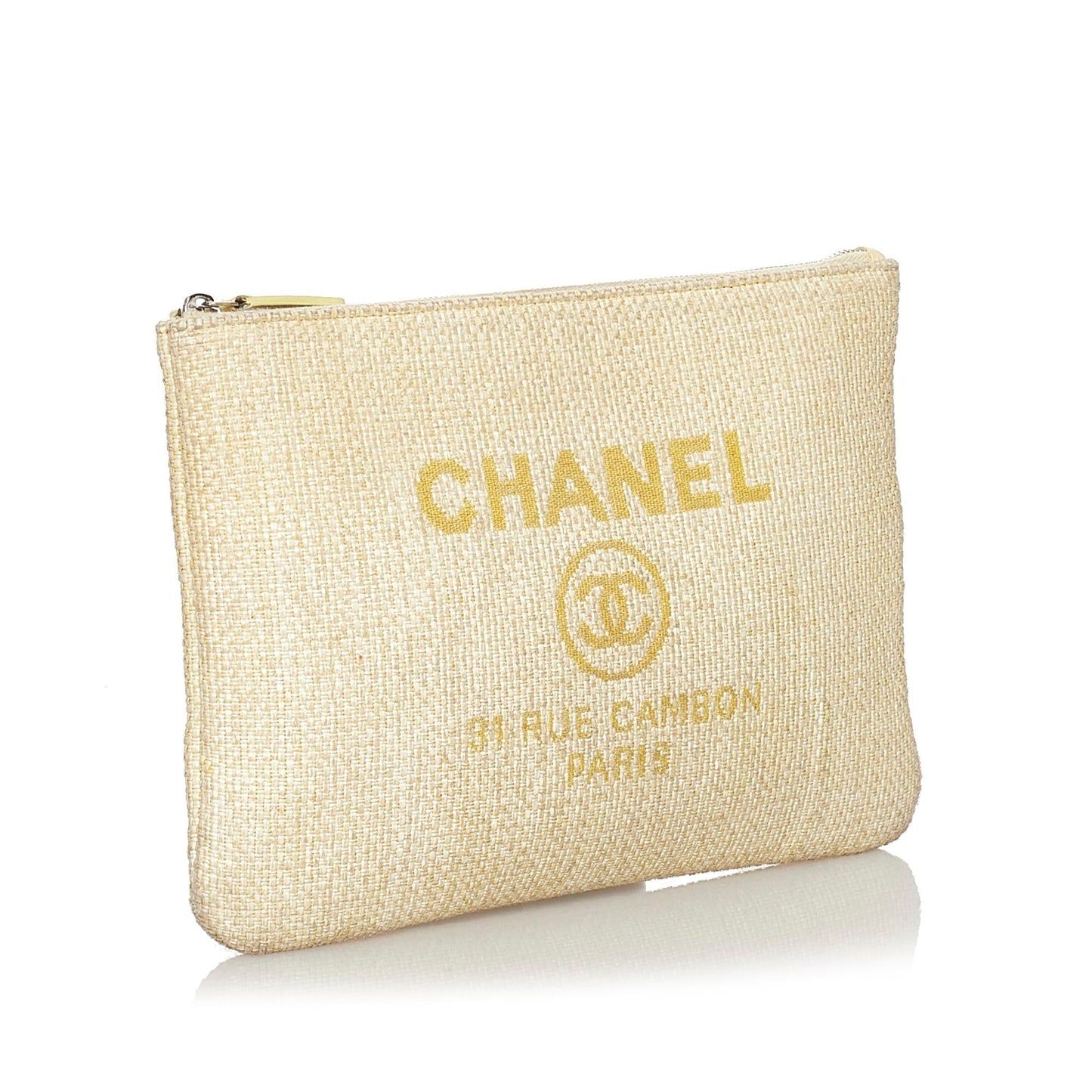 Chanel Deauville O- Raffia SHG Clutch Bag