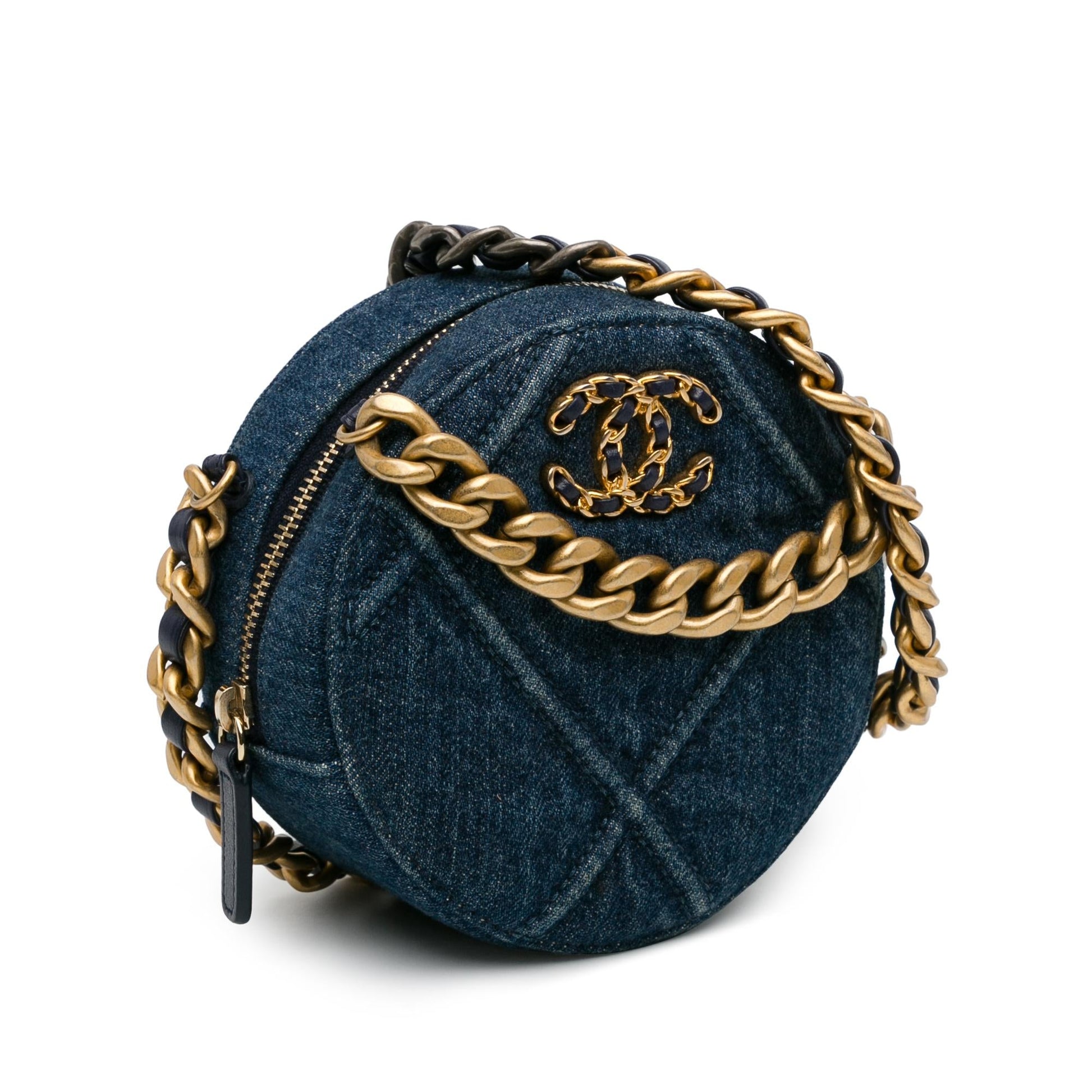 Chanel Denim 19 Round SHG-NNHtw0 Clutch Bag