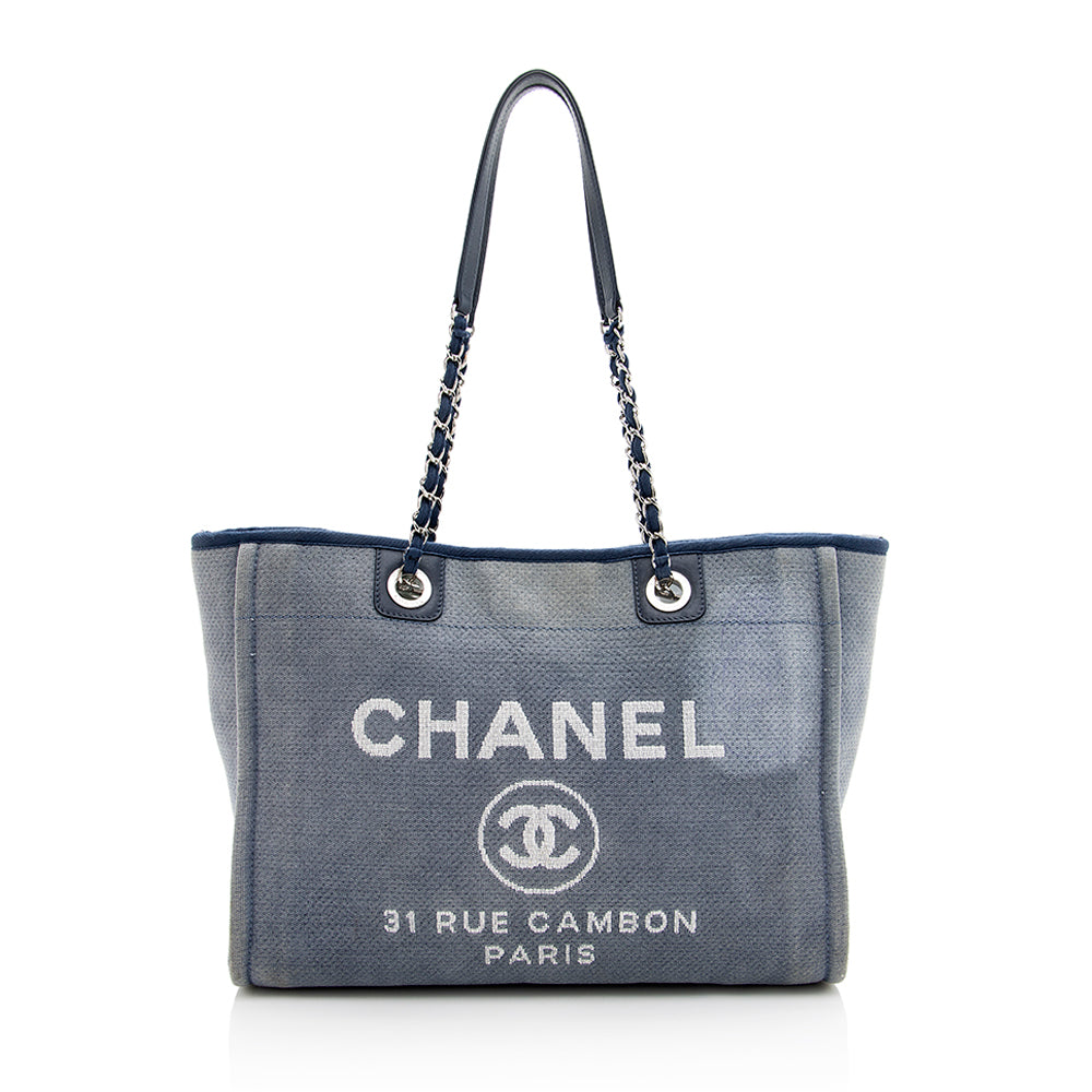 Chanel Denim Deauville SHF Small Tote Bag