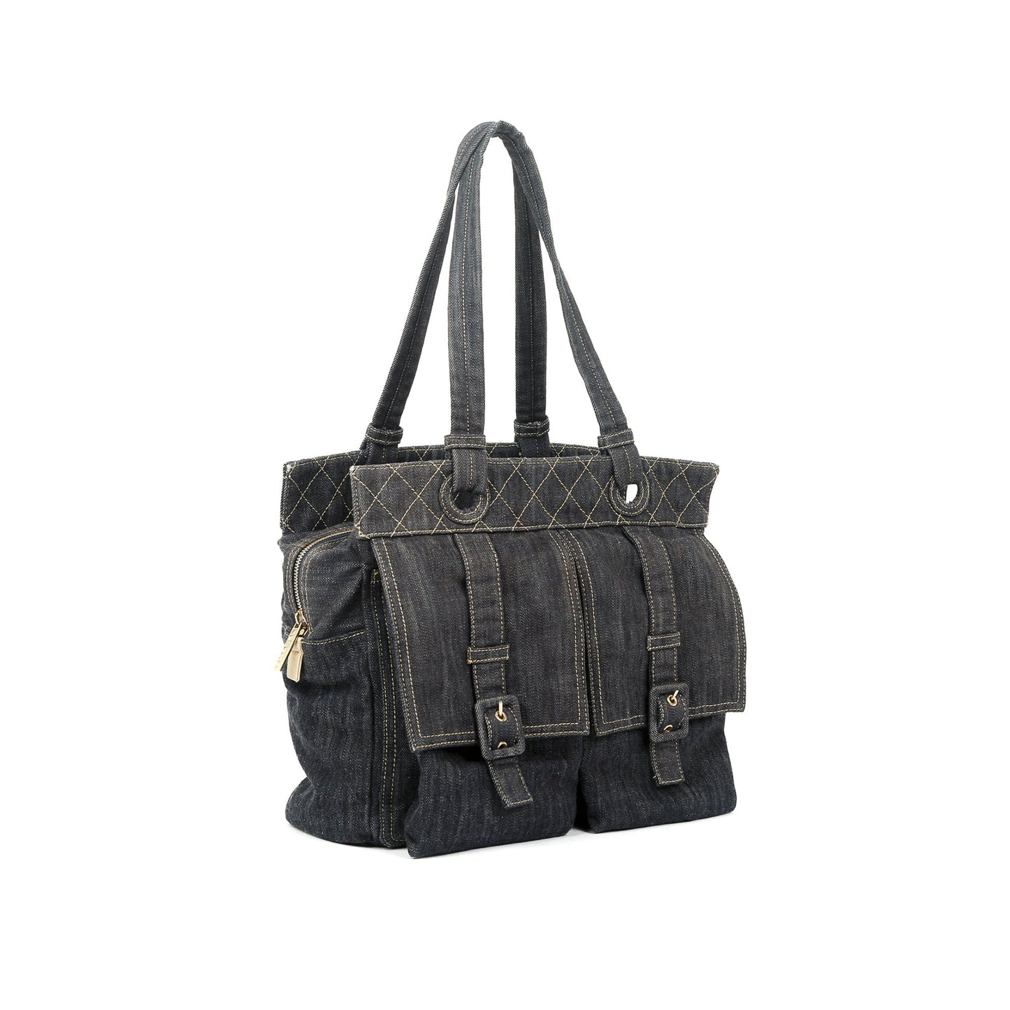 Chanel Denim Front Pocket Travel Bag