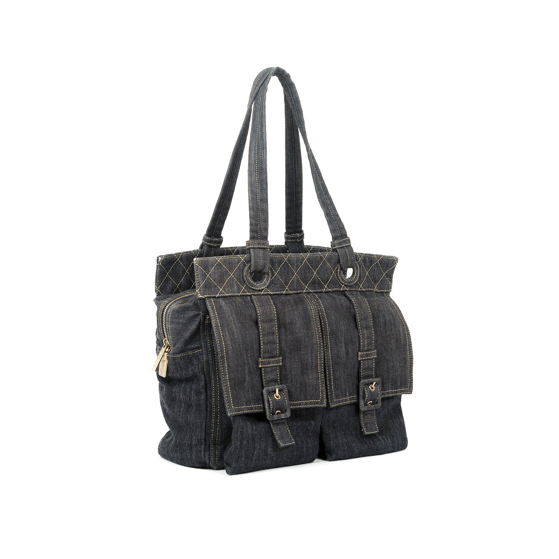 Chanel Denim Front Pocket Travel Bag