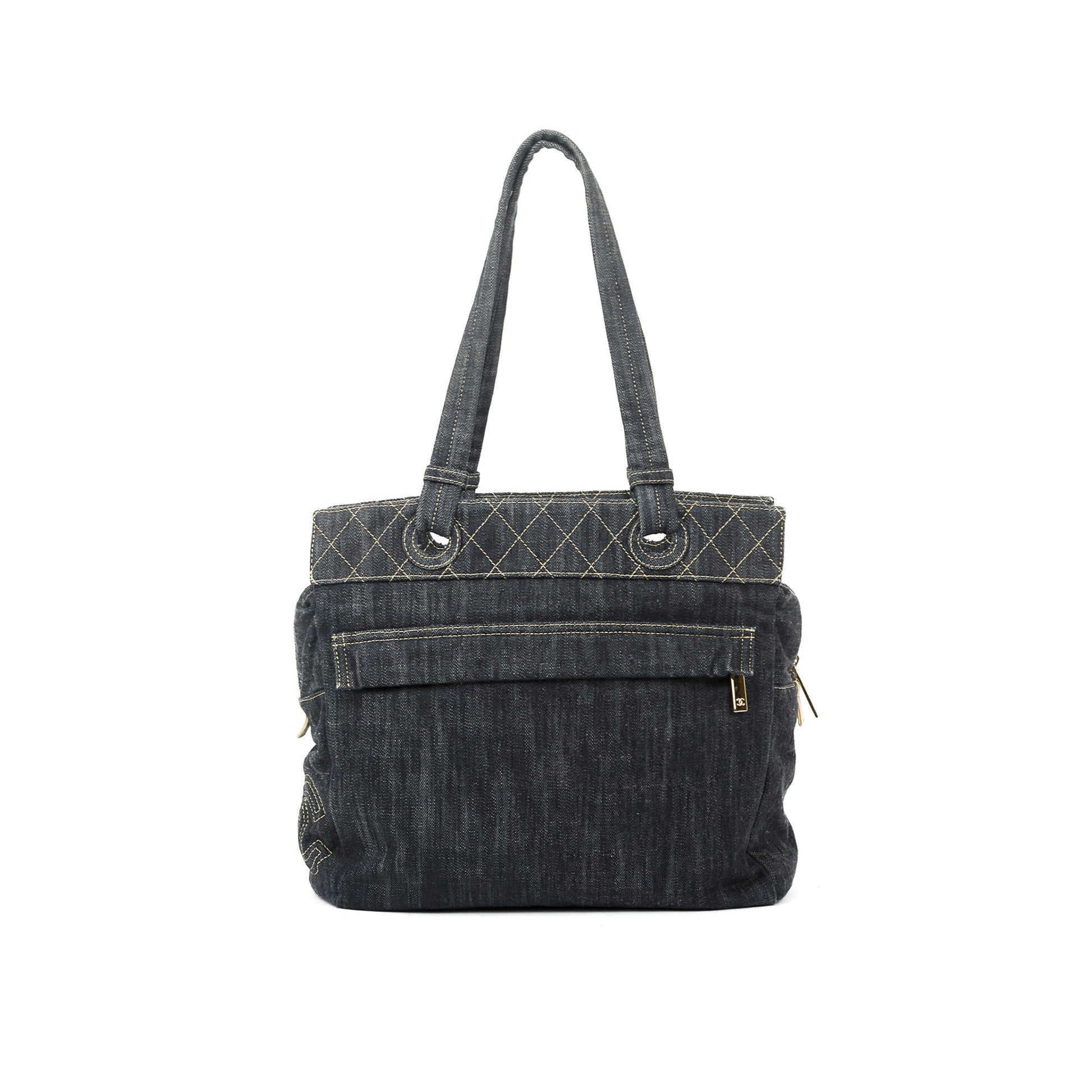 Chanel Denim Front Pocket Travel Bag