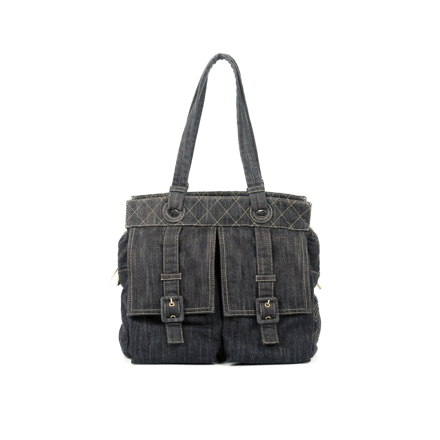Chanel Denim Front Pocket Travel Bag
